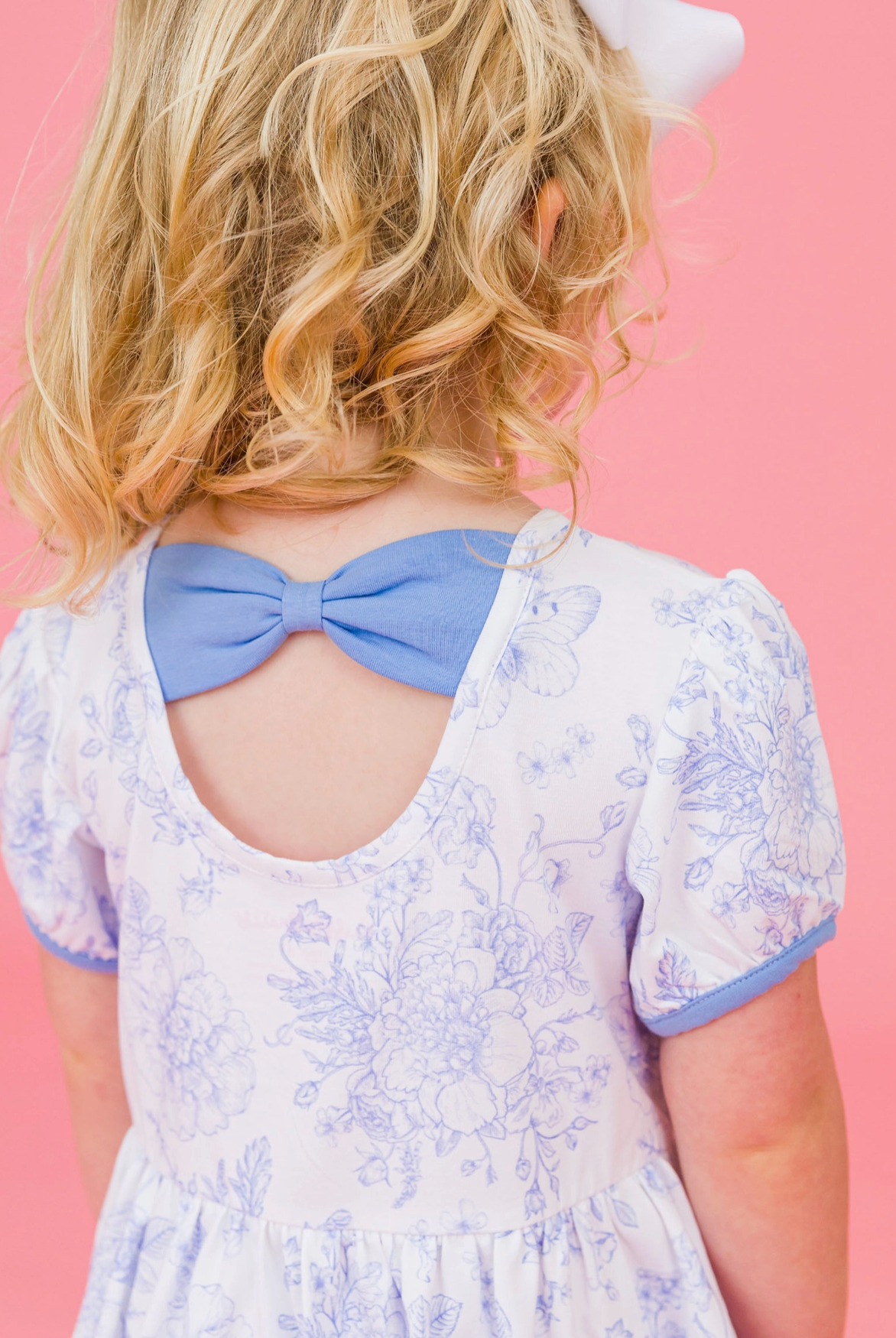 Girls Penelope Butterfly Garden Twirl Dress - Periwinkle-JAG Dresses-Dear Me Southern Boutique, located in DeRidder, Louisiana