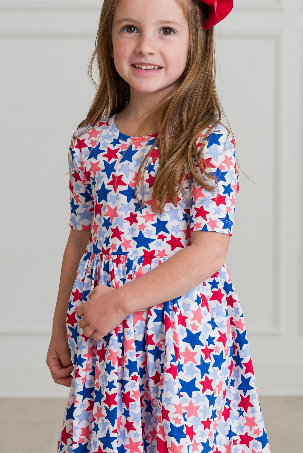 Girls Star Spangled Twirl Dress-JAG Dresses-Dear Me Southern Boutique, located in DeRidder, Louisiana