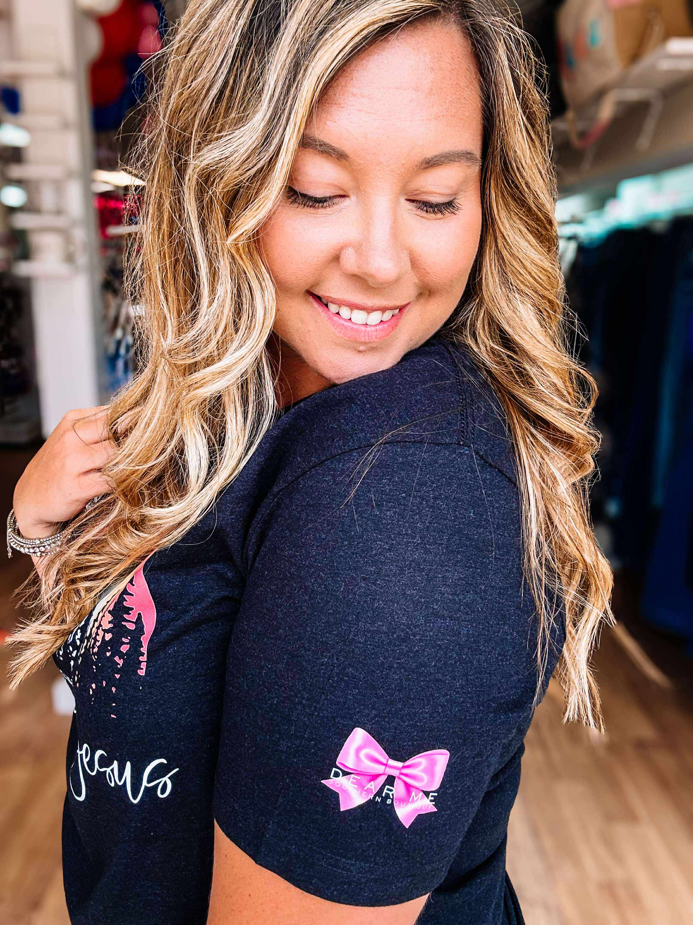 Give Me Jesus Tee-Dear Me Southern Boutique, located in DeRidder, Louisiana