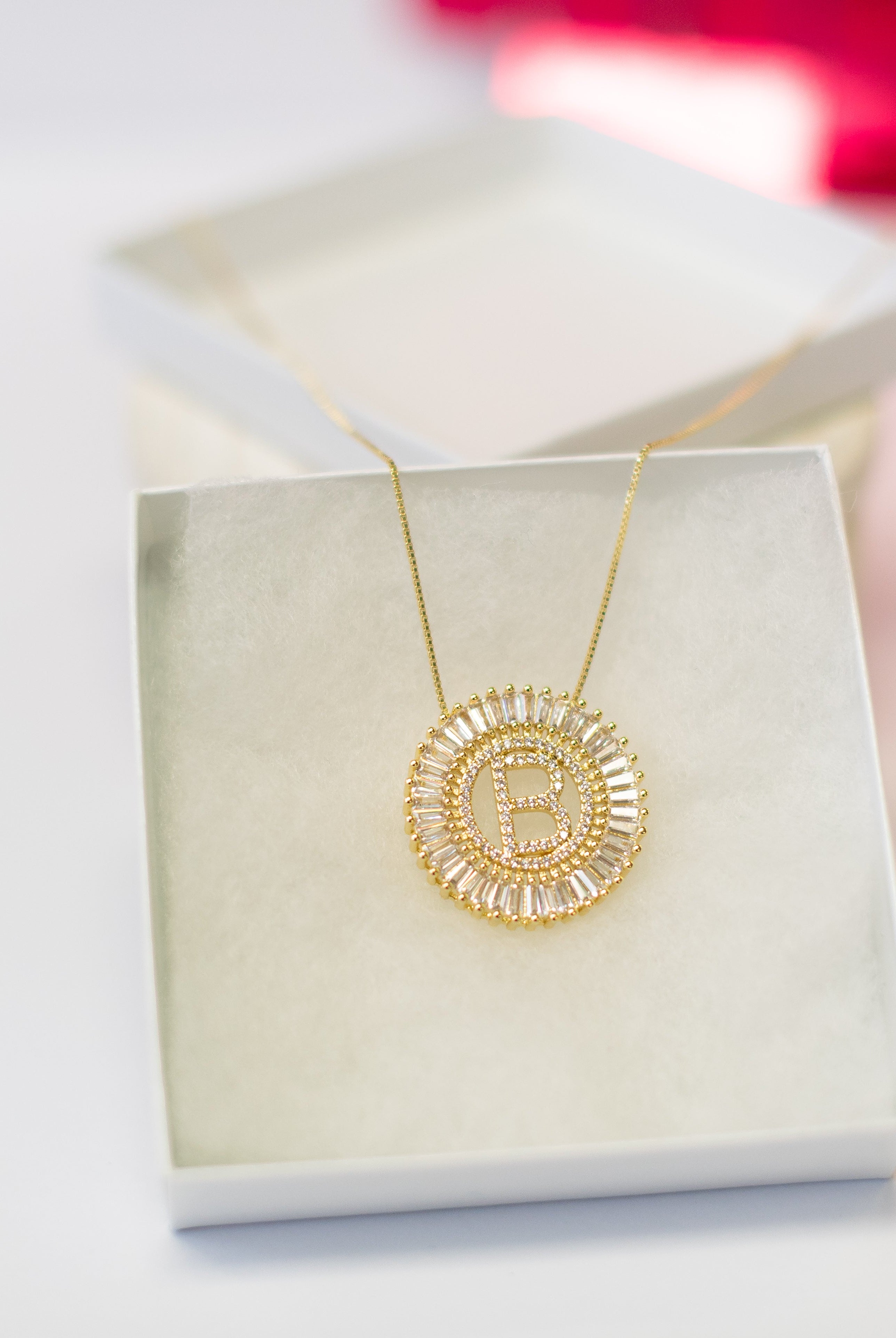 Glam Initial Necklace - Gold-Jewelry-Dear Me Southern Boutique, located in DeRidder, Louisiana