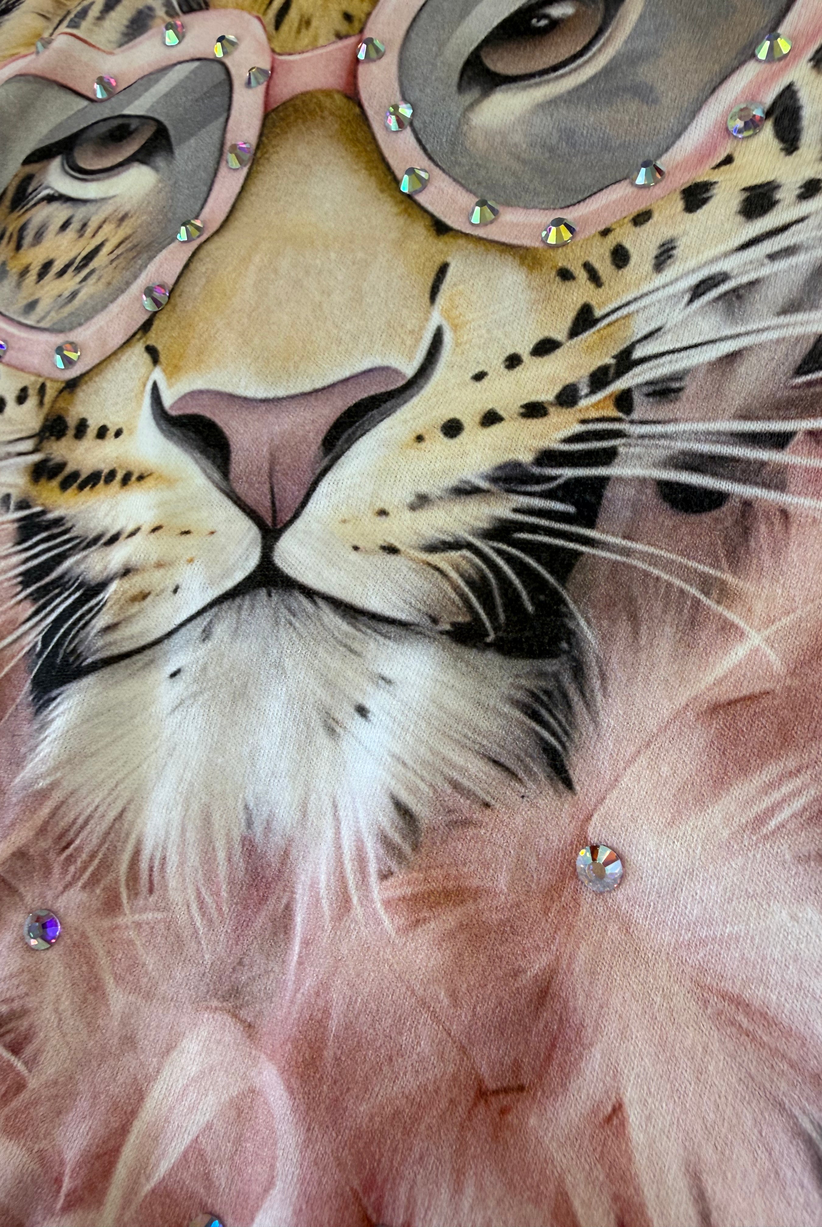 Glamour Purrfection Bougie Rhinestone Tee-Dear Me Southern Boutique, located in DeRidder, Louisiana