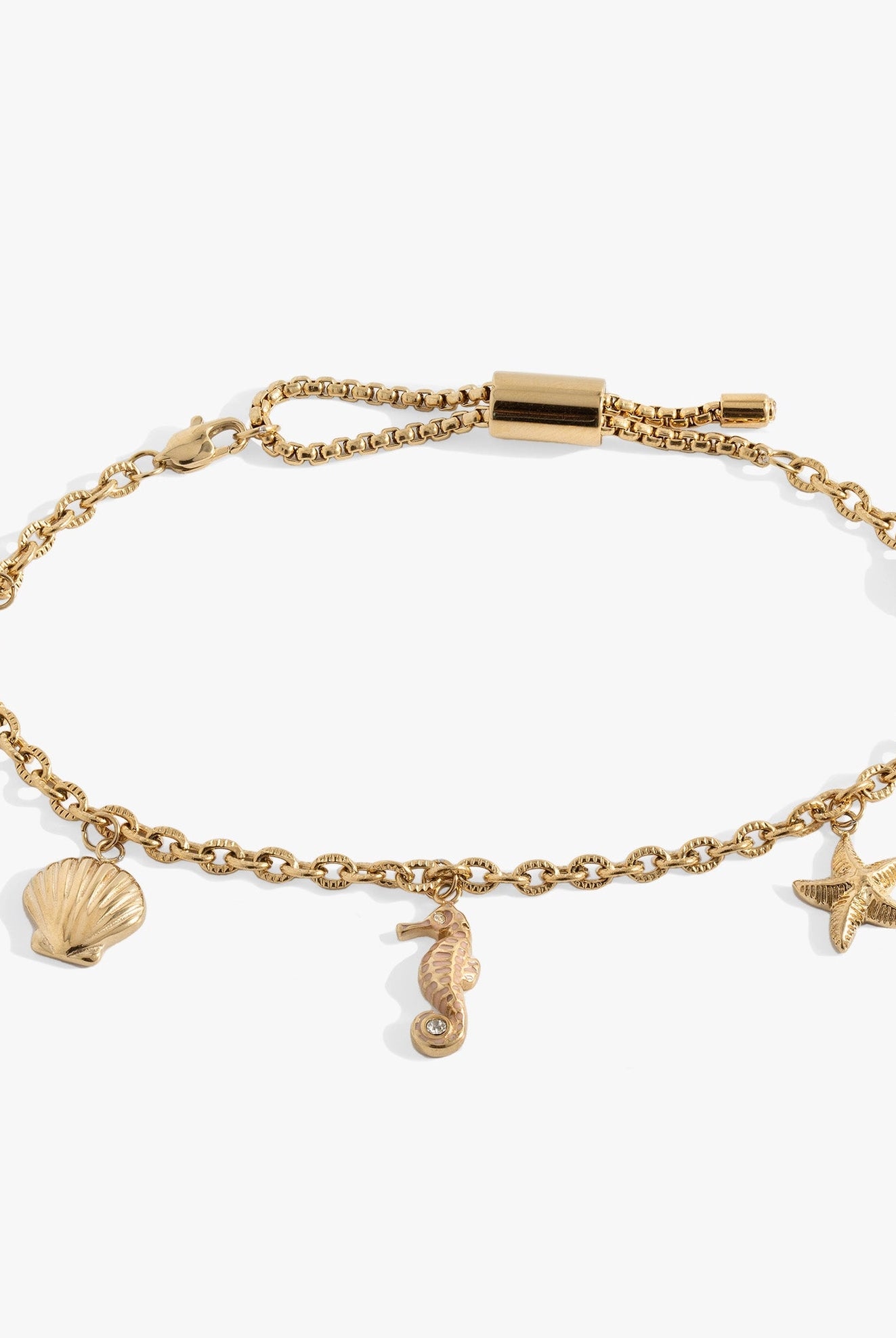 Gold Seaside Anklet-Jewelry-Dear Me Southern Boutique, located in DeRidder, Louisiana