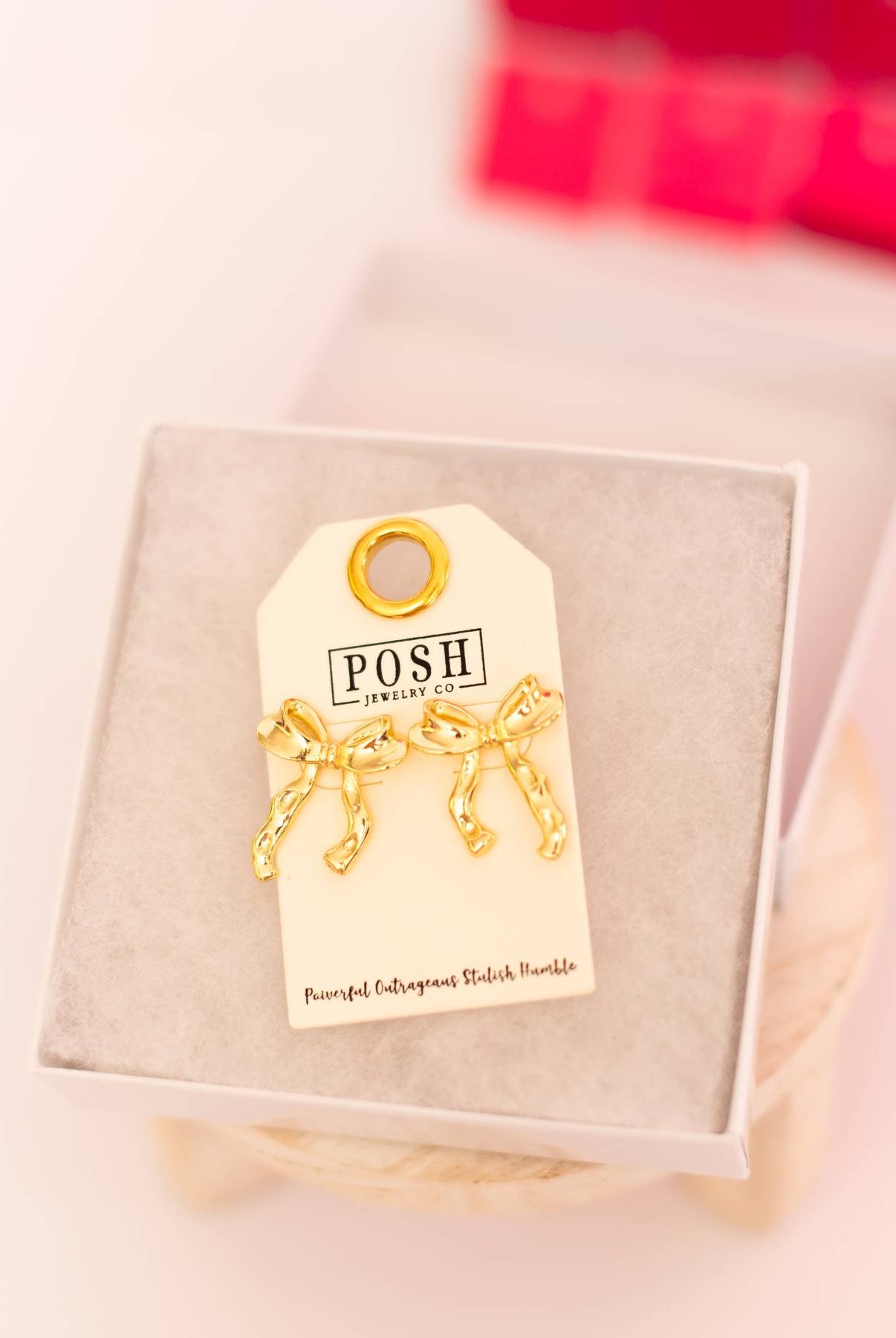 Golden Belle Bow Earrings-Earrings-Dear Me Southern Boutique, located in DeRidder, Louisiana