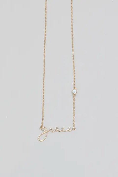 Golden Grace Necklace-Jewelry - Necklaces-Dear Me Southern Boutique, located in DeRidder, Louisiana