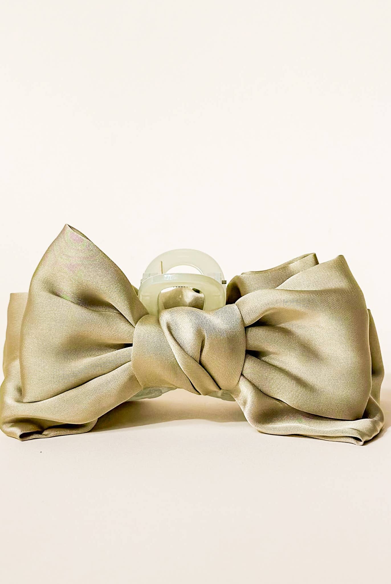 Green - Satin Bougie Bow Claw Clip-Hair Clips-Dear Me Southern Boutique, located in DeRidder, Louisiana