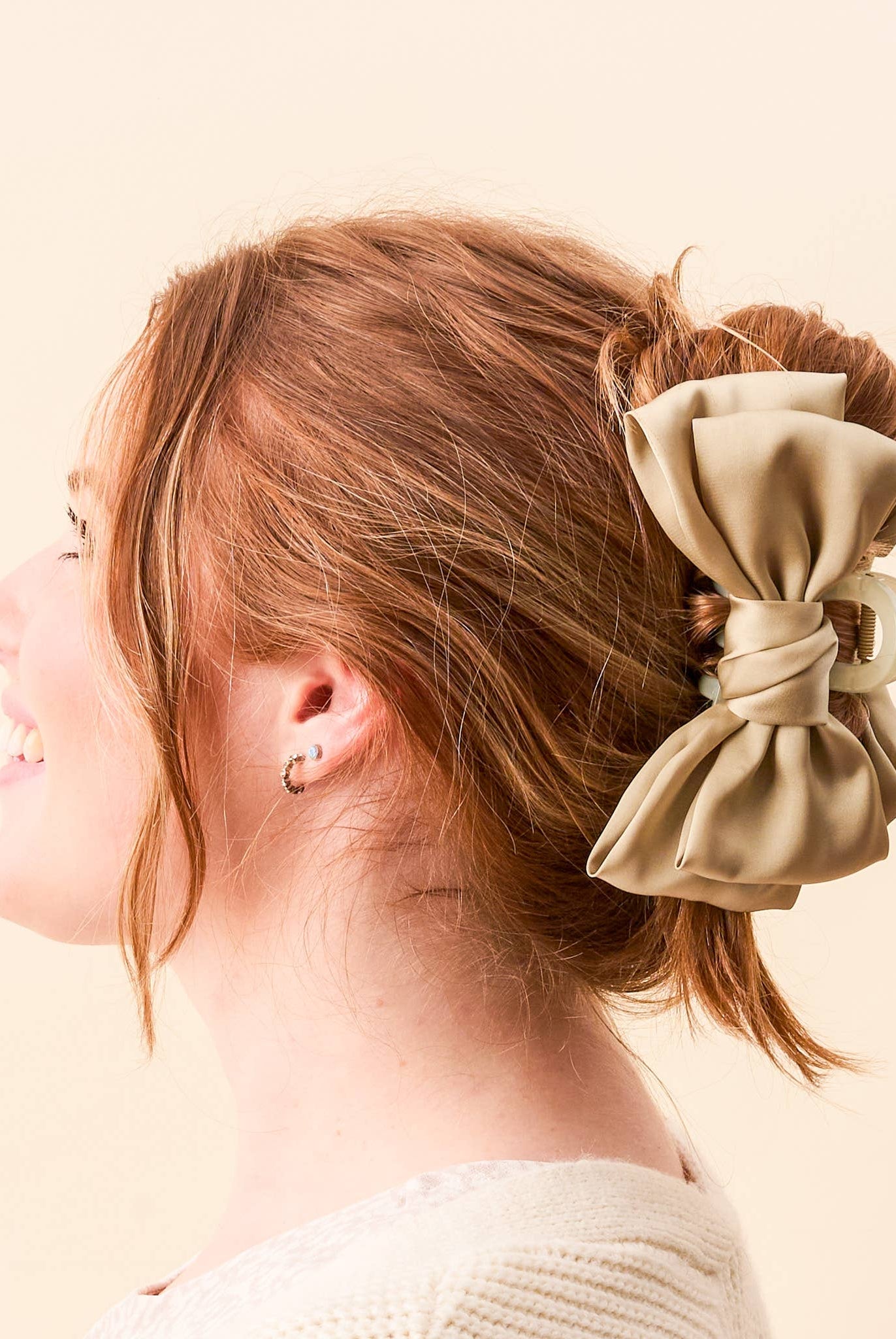 Green - Satin Bougie Bow Claw Clip-Hair Clips-Dear Me Southern Boutique, located in DeRidder, Louisiana