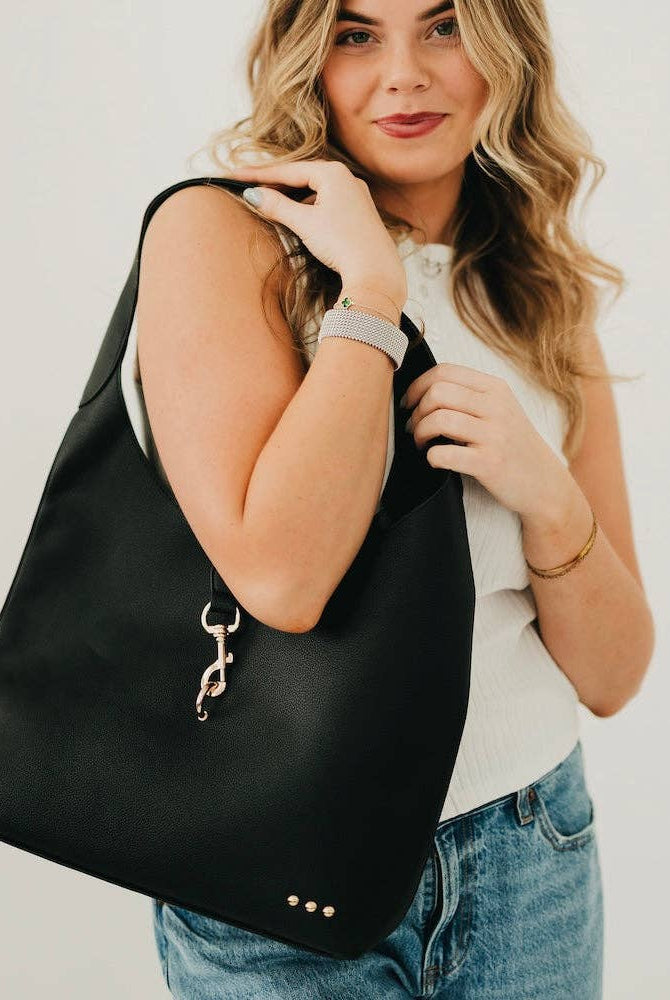 Haddie Vegan Leather Hobo Tote-Handbags-Dear Me Southern Boutique, located in DeRidder, Louisiana