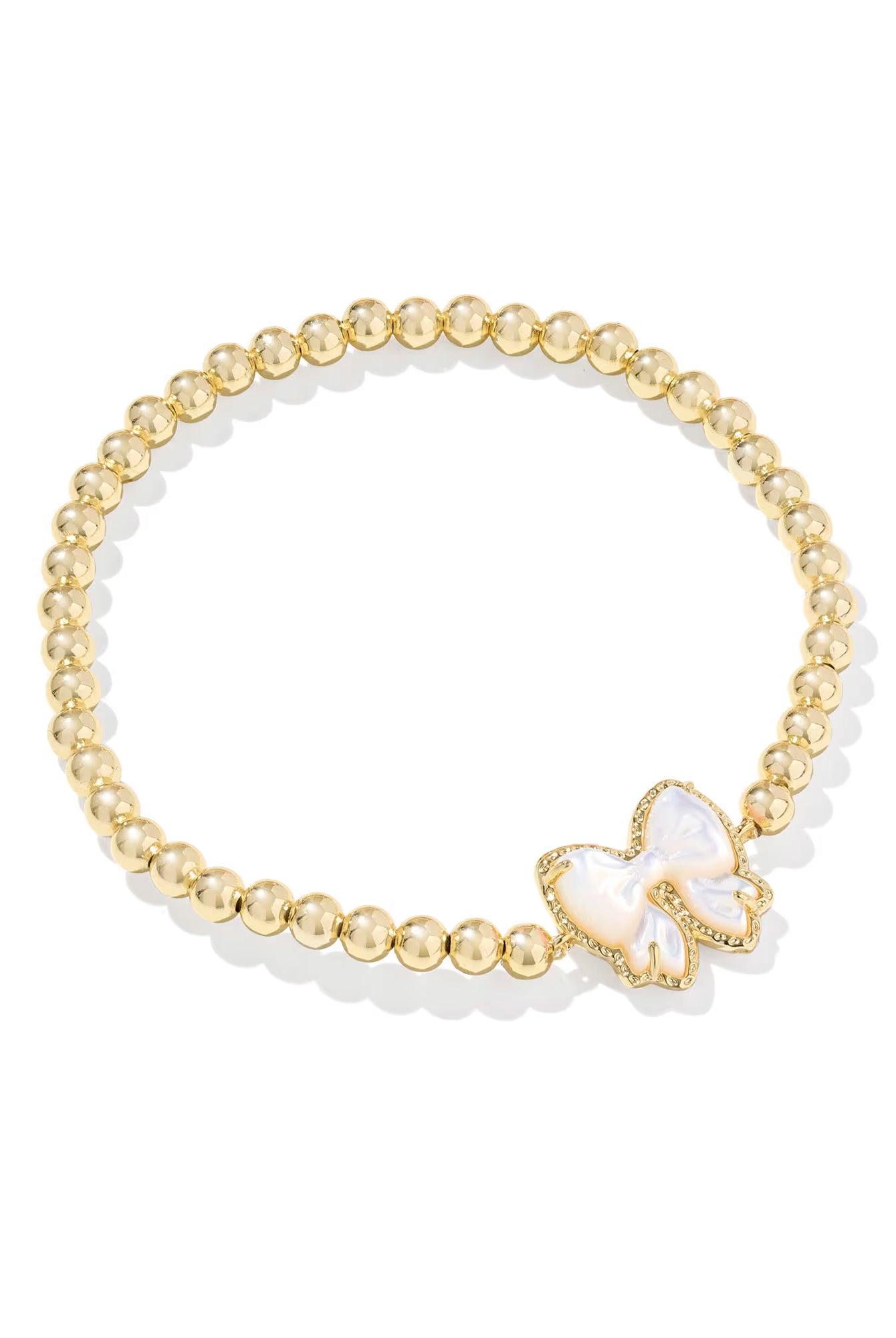 Haley Ivory Bow Bracelet-Gold-Jewelry-Dear Me Southern Boutique, located in DeRidder, Louisiana