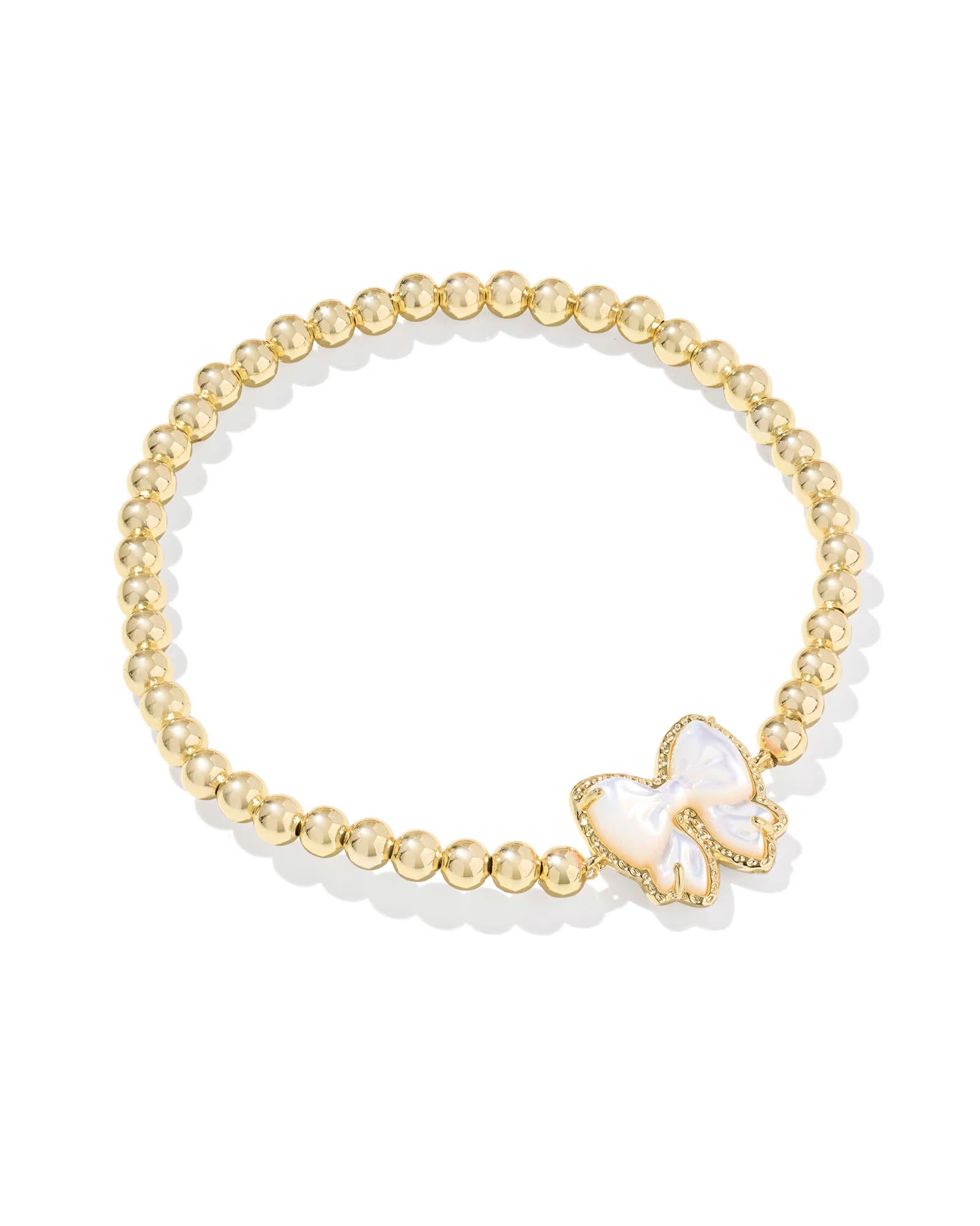 Haley Ivory Bow Bracelet-Gold-Jewelry-Dear Me Southern Boutique, located in DeRidder, Louisiana