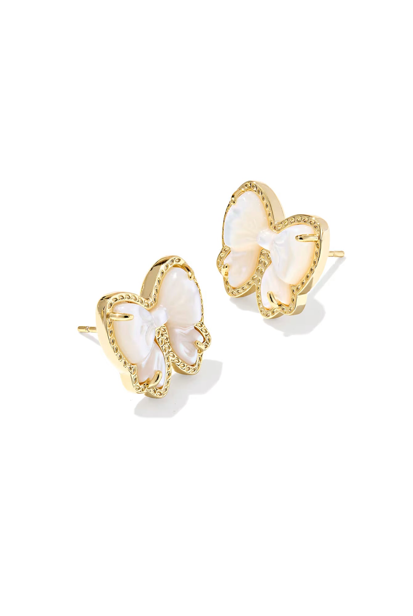 Haley Ivory Bow Stud Earrings-Gold-Jewelry-Dear Me Southern Boutique, located in DeRidder, Louisiana
