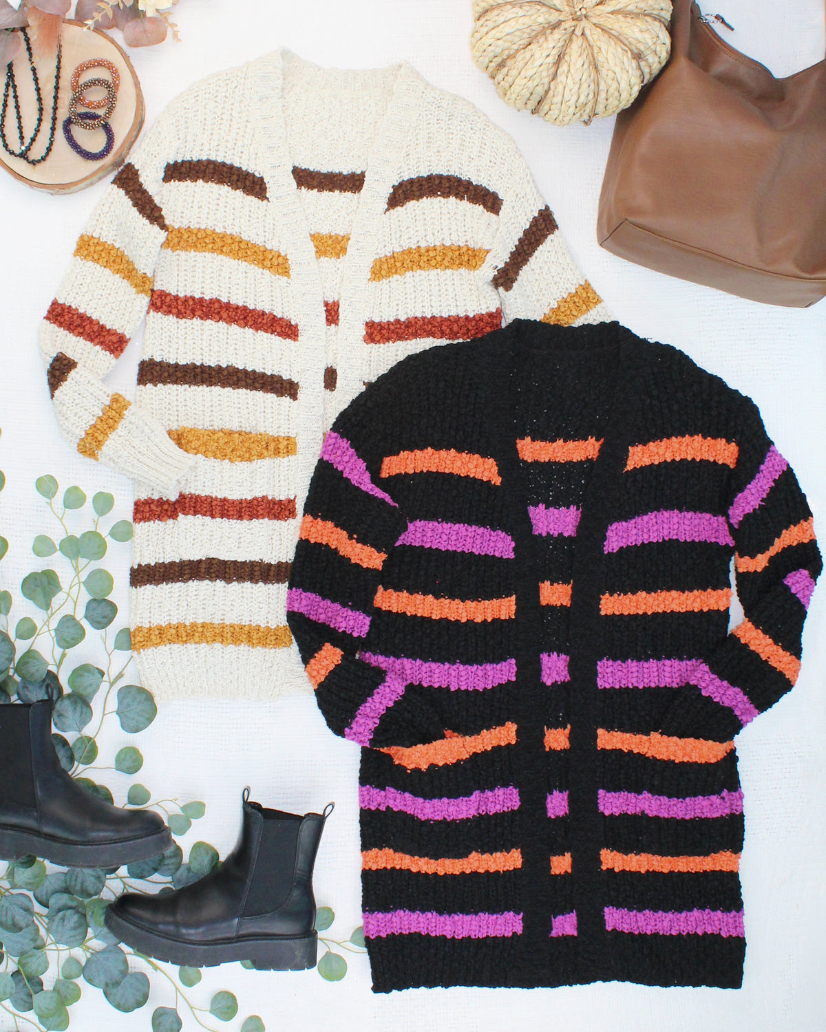 Halloween Striped Cardigan-Cardigan-Dear Me Southern Boutique, located in DeRidder, Louisiana