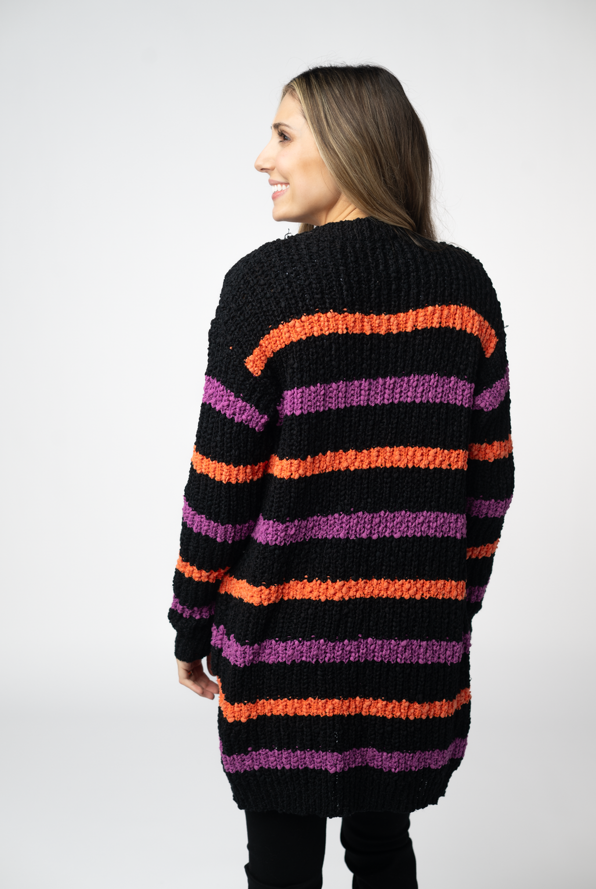 Halloween Striped Cardigan-Cardigans-Dear Me Southern Boutique, located in DeRidder, Louisiana
