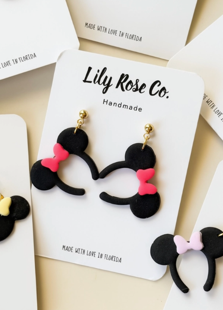 Handmade Clay Mouse Earrings-Jewelry - Earrings-Dear Me Southern Boutique, located in DeRidder, Louisiana