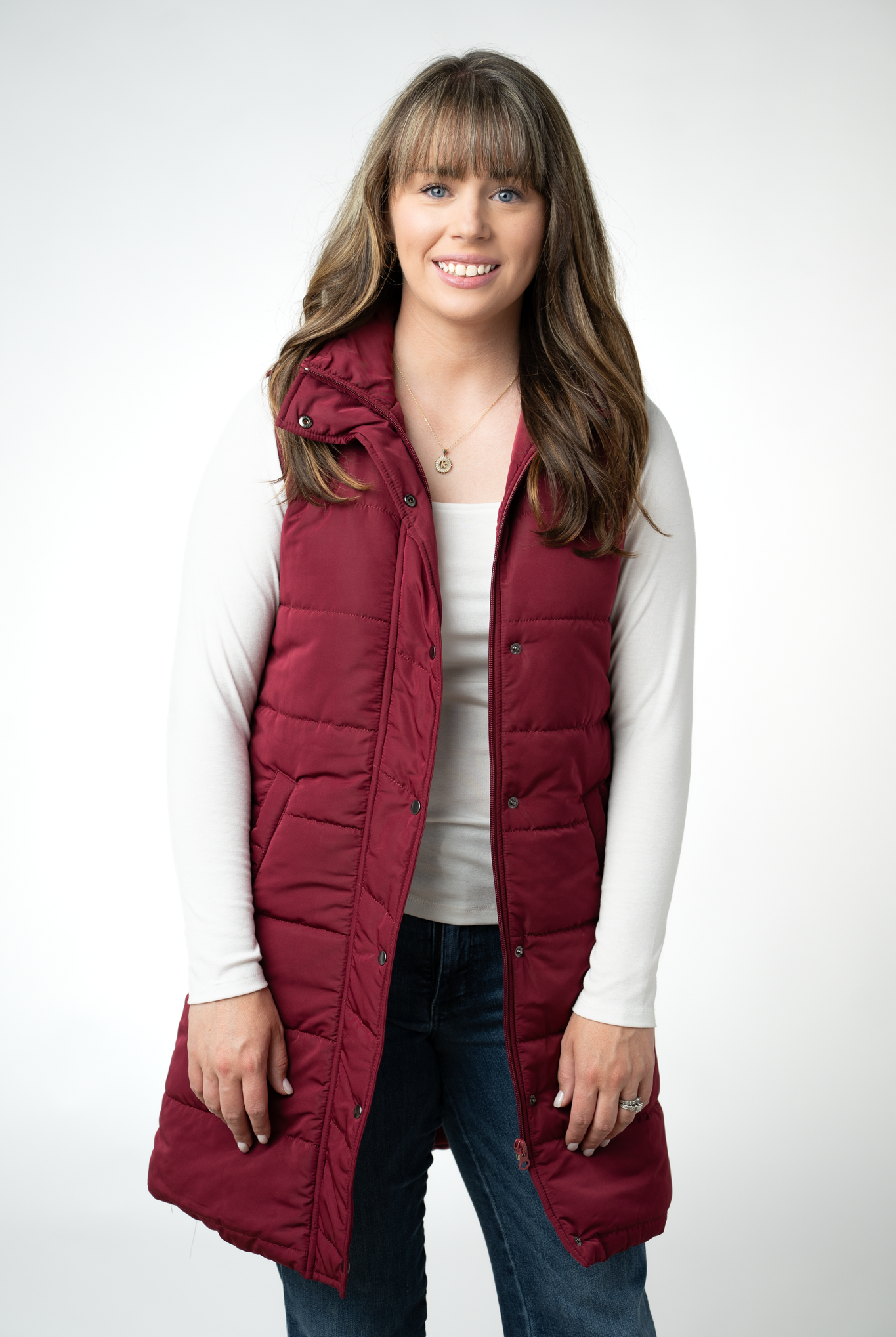 Harlow Long Vest - Burgundy-clothing-Dear Me Southern Boutique, located in DeRidder, Louisiana