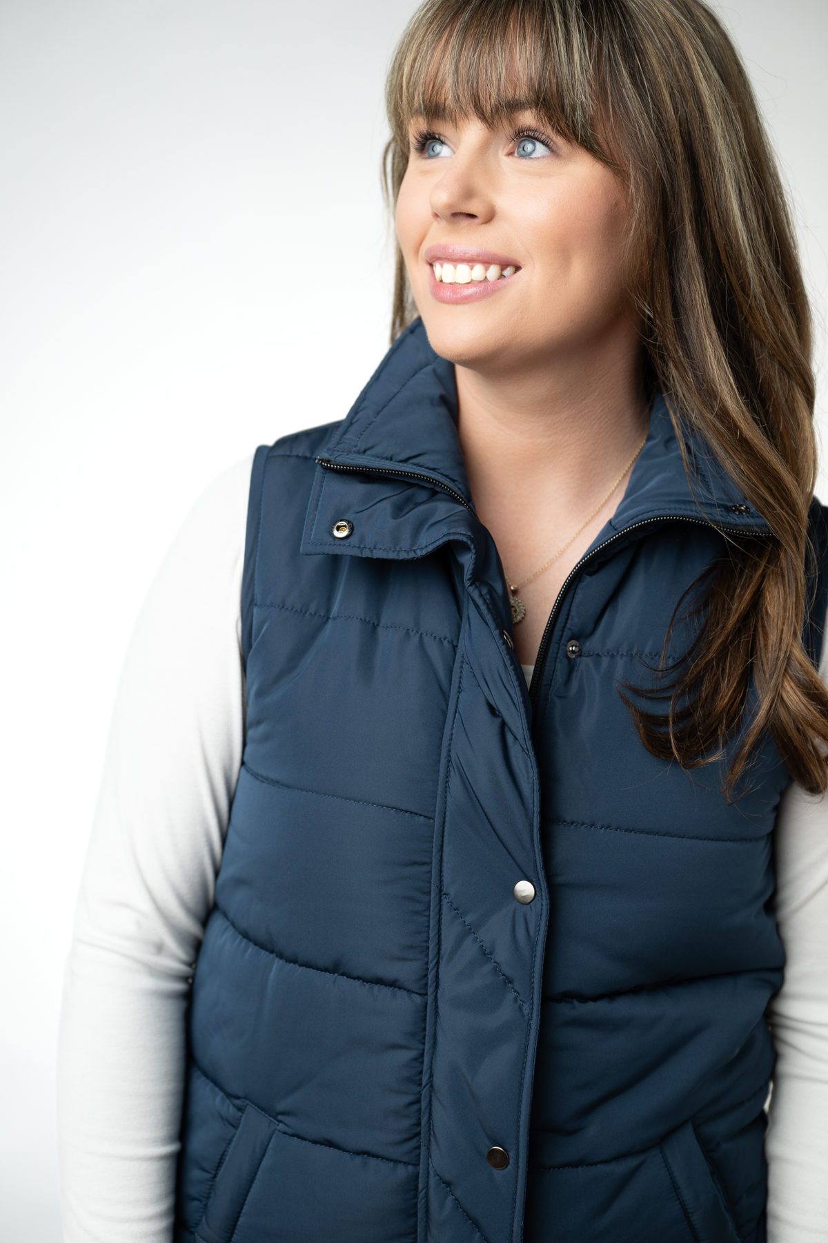 Harlow Long Vest - Navy-clothing-Dear Me Southern Boutique, located in DeRidder, Louisiana