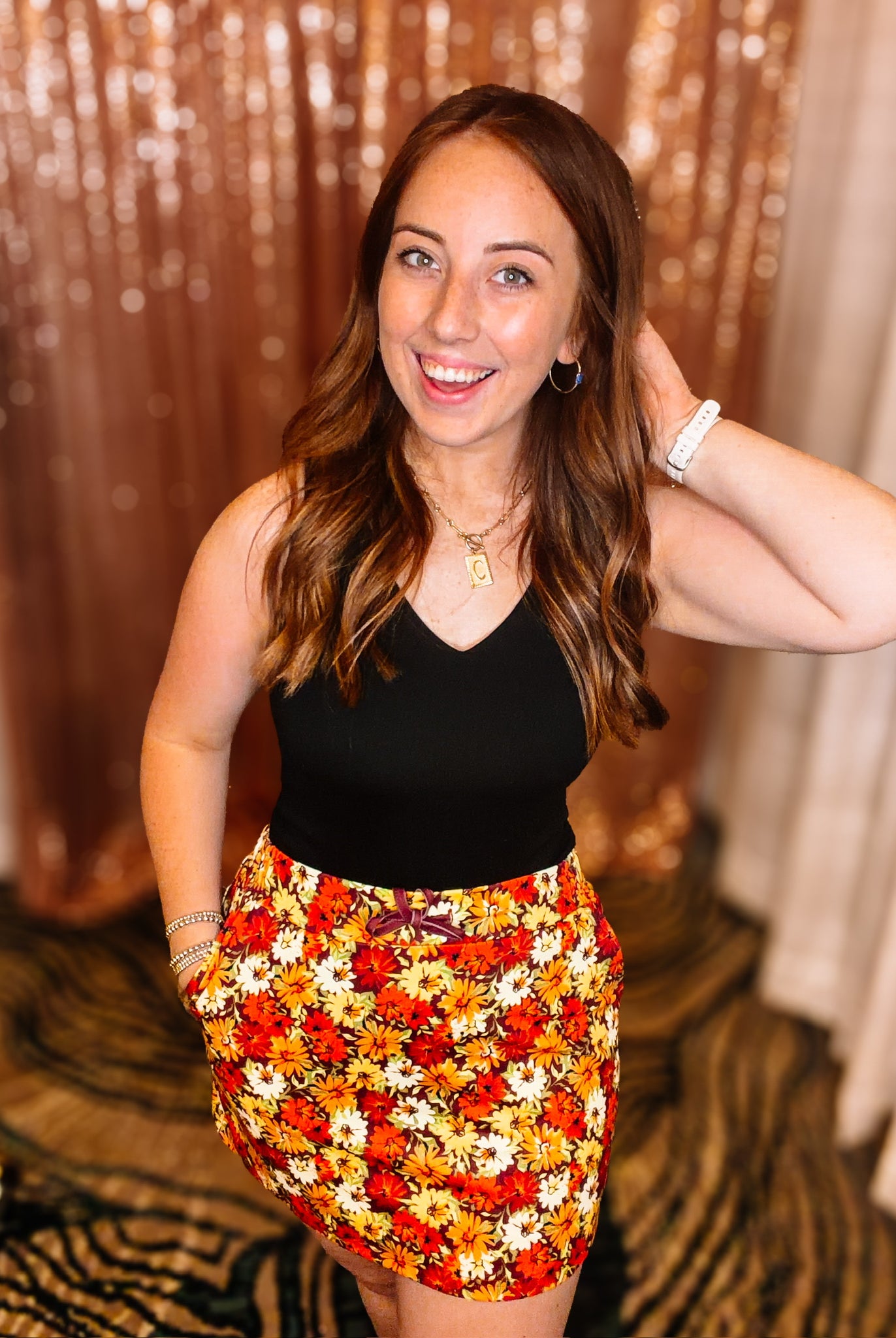 Harvest Blooms Everyday Skort-Skort-Dear Me Southern Boutique, located in DeRidder, Louisiana