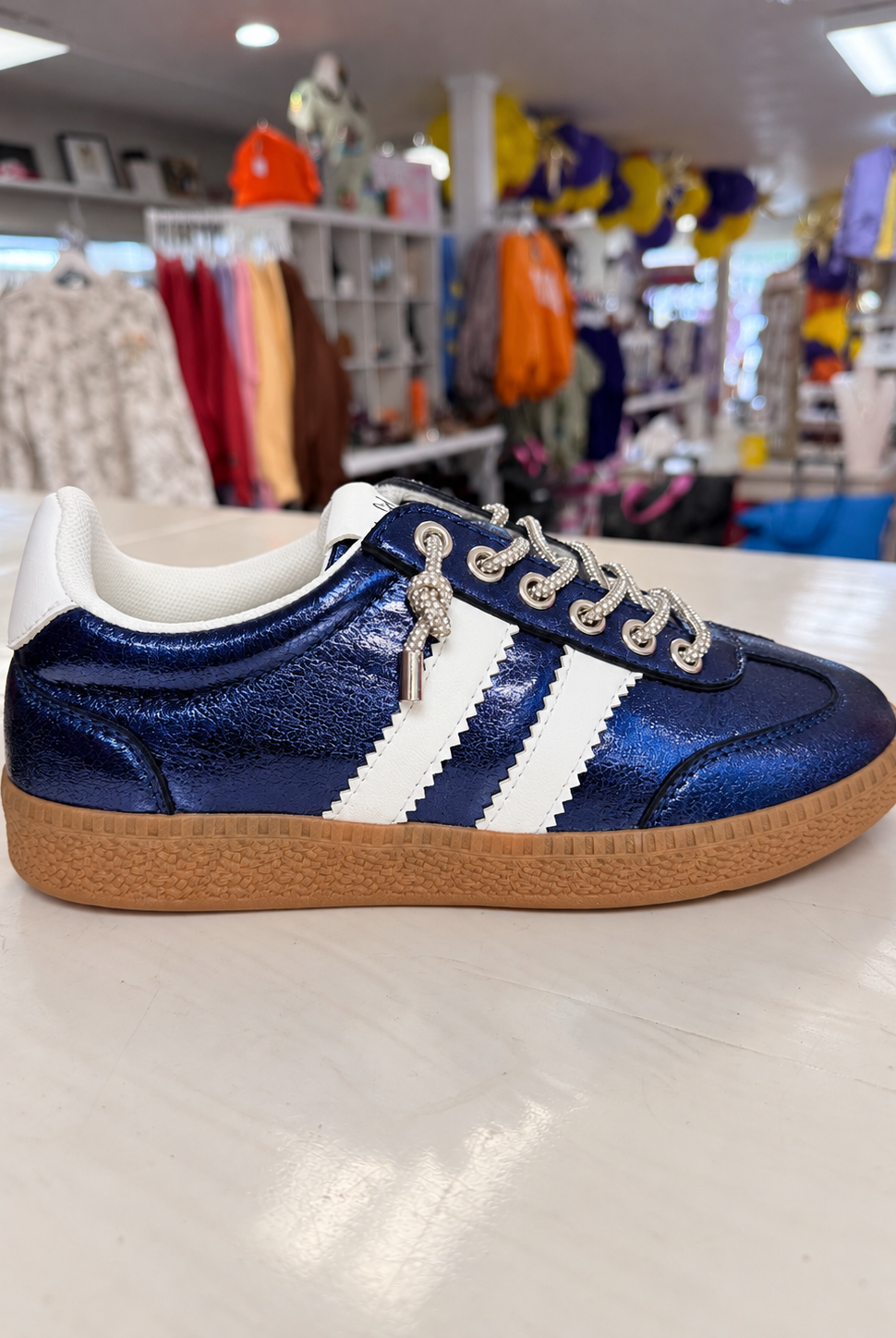 Heads Up Sneakers - Navy Metallic-Shoes-Dear Me Southern Boutique, located in DeRidder, Louisiana
