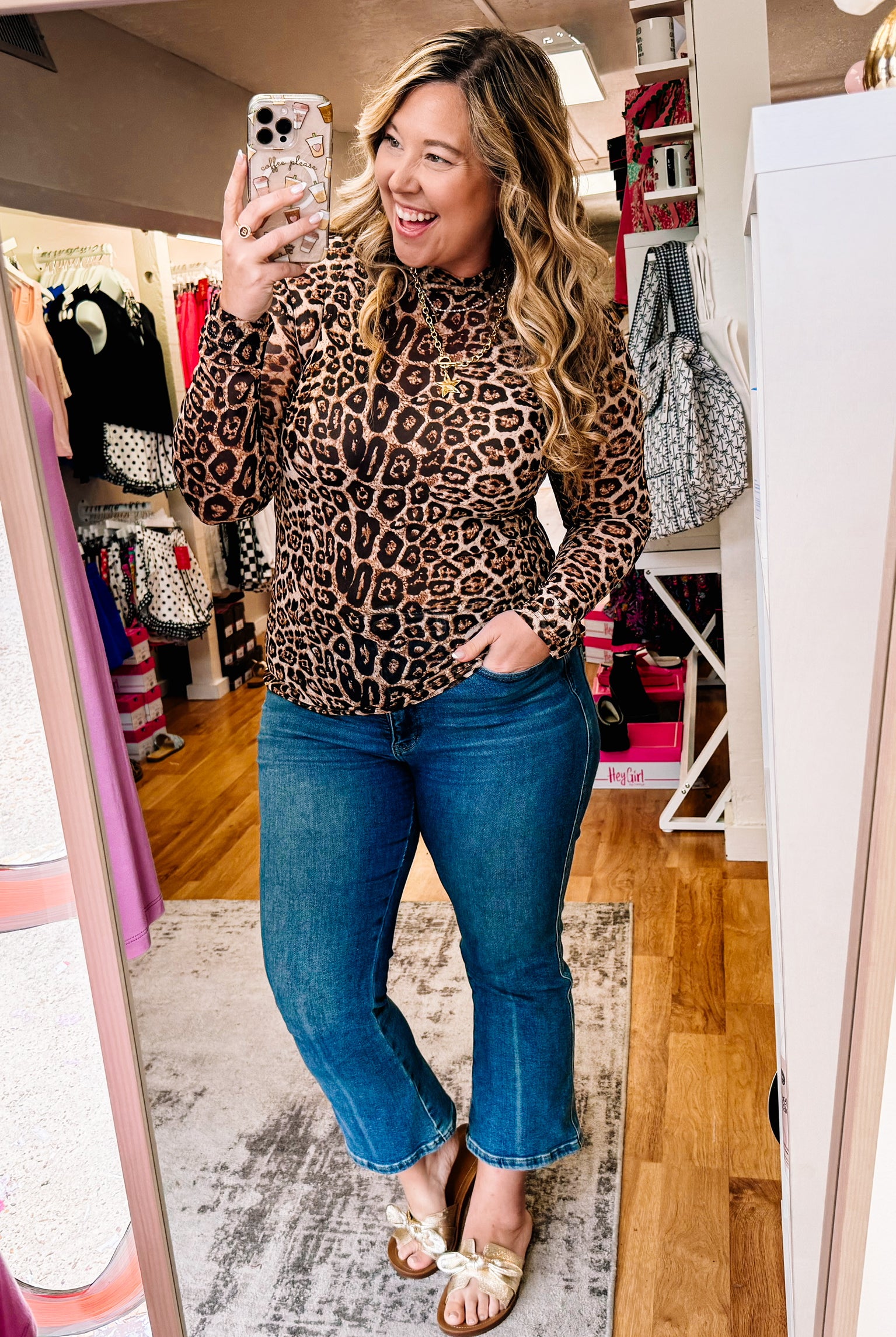 Hear Me Roar Mesh Top-Blouses-Dear Me Southern Boutique, located in DeRidder, Louisiana