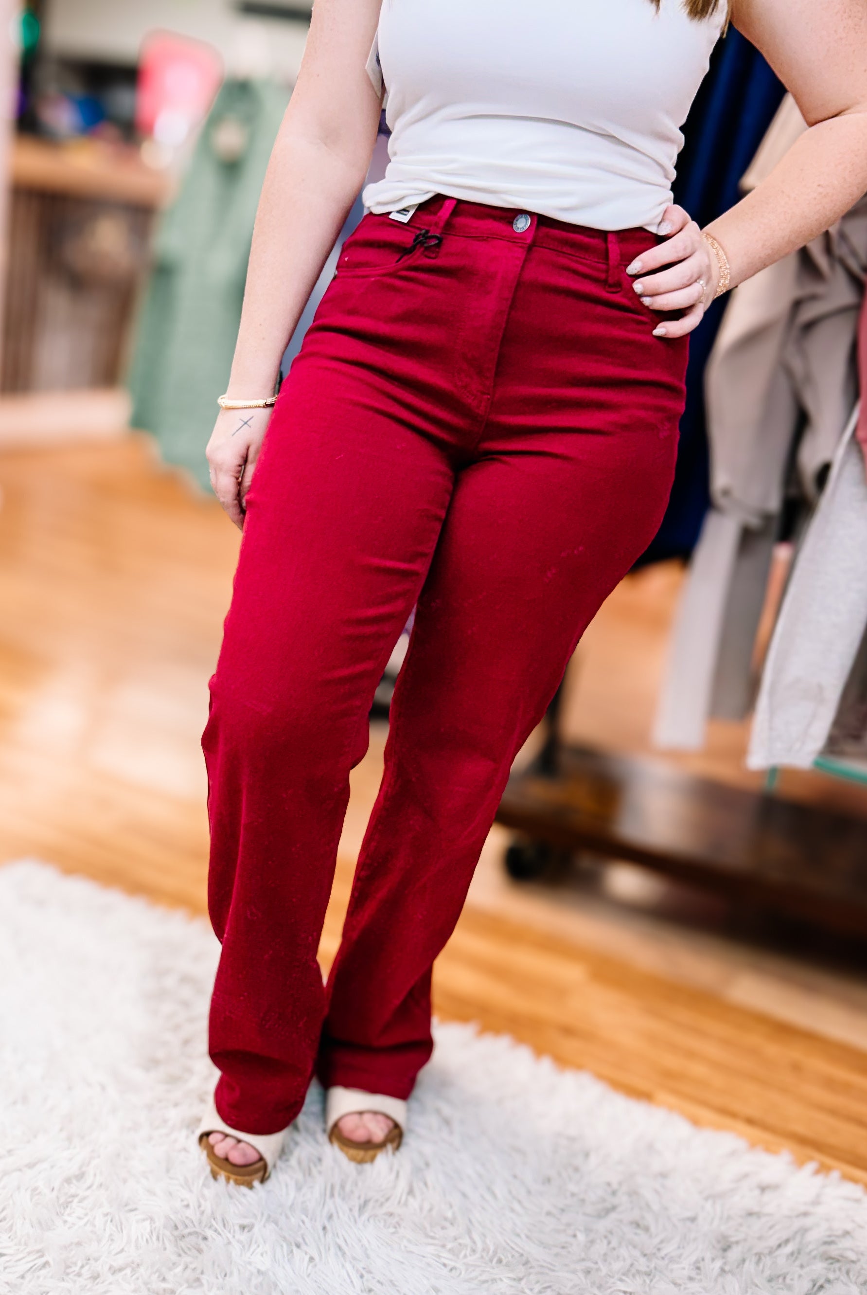 Heart Pocket Scarlet Judy Blue Jeans-Jeans-Dear Me Southern Boutique, located in DeRidder, Louisiana