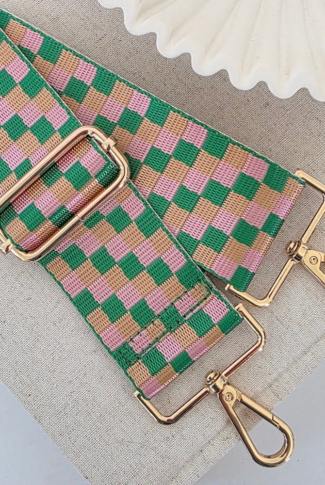 Hendrix Checkered Guitar Bag Strap-Straps-Dear Me Southern Boutique, located in DeRidder, Louisiana