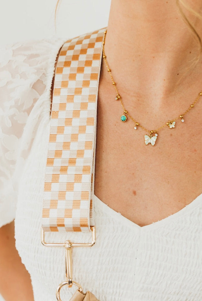 Hendrix Checkered Guitar Bag Strap-Straps-Dear Me Southern Boutique, located in DeRidder, Louisiana