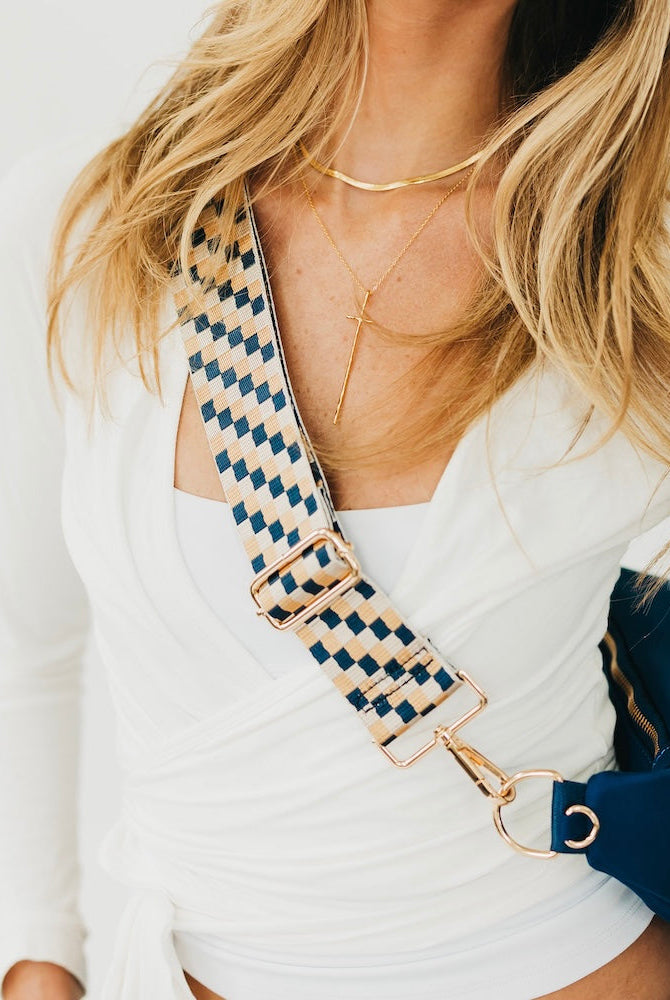 Hendrix Checkered Guitar Bag Strap-Straps-Dear Me Southern Boutique, located in DeRidder, Louisiana