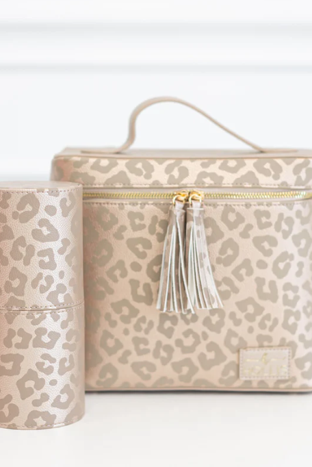 Hollis Lux Makeup Tote-Makeup Bags-Dear Me Southern Boutique, located in DeRidder, Louisiana