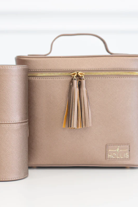 Hollis Lux Makeup Tote-Makeup Bags-Dear Me Southern Boutique, located in DeRidder, Louisiana