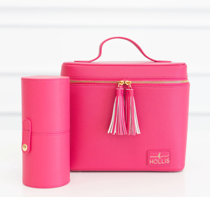 Hollis Lux Makeup Tote-Makeup Bags-Dear Me Southern Boutique, located in DeRidder, Louisiana