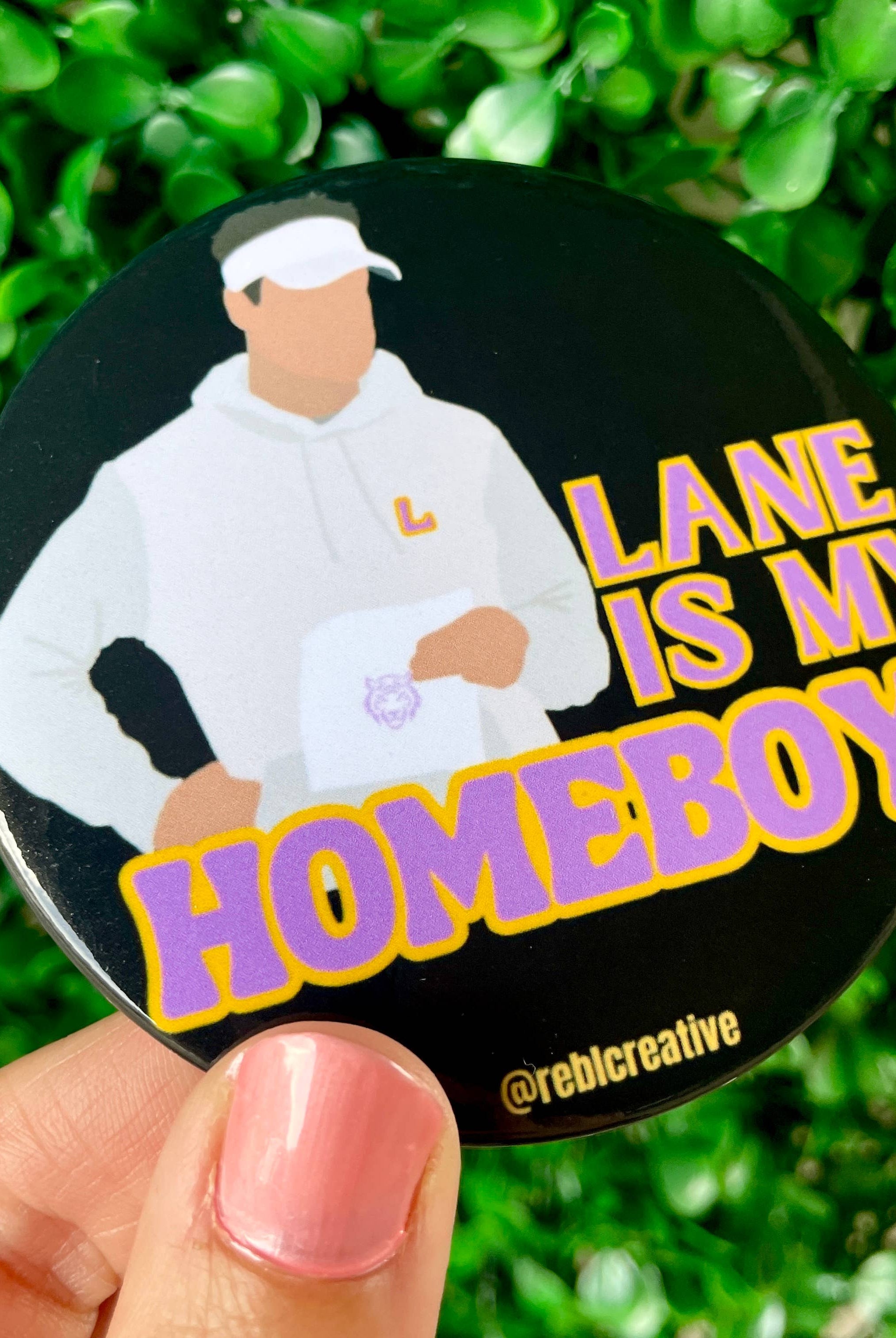 Homeboy - Lane - Game Day Button 3”-Dear Me Southern Boutique, located in DeRidder, Louisiana