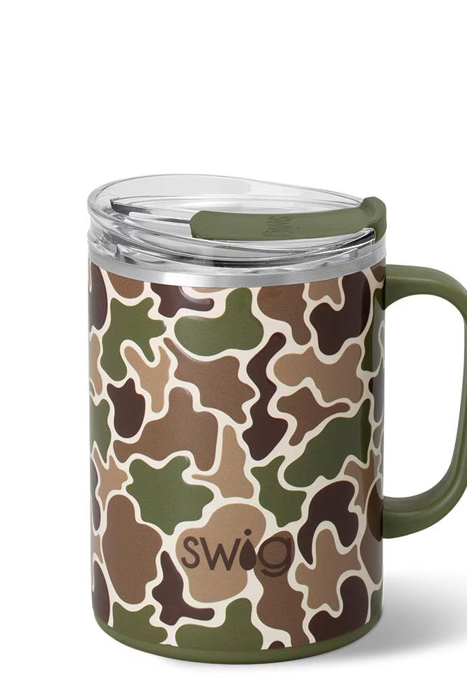 Hunting Camo Large Camper Mug 24oz-Drinkwear-Dear Me Southern Boutique, located in DeRidder, Louisiana