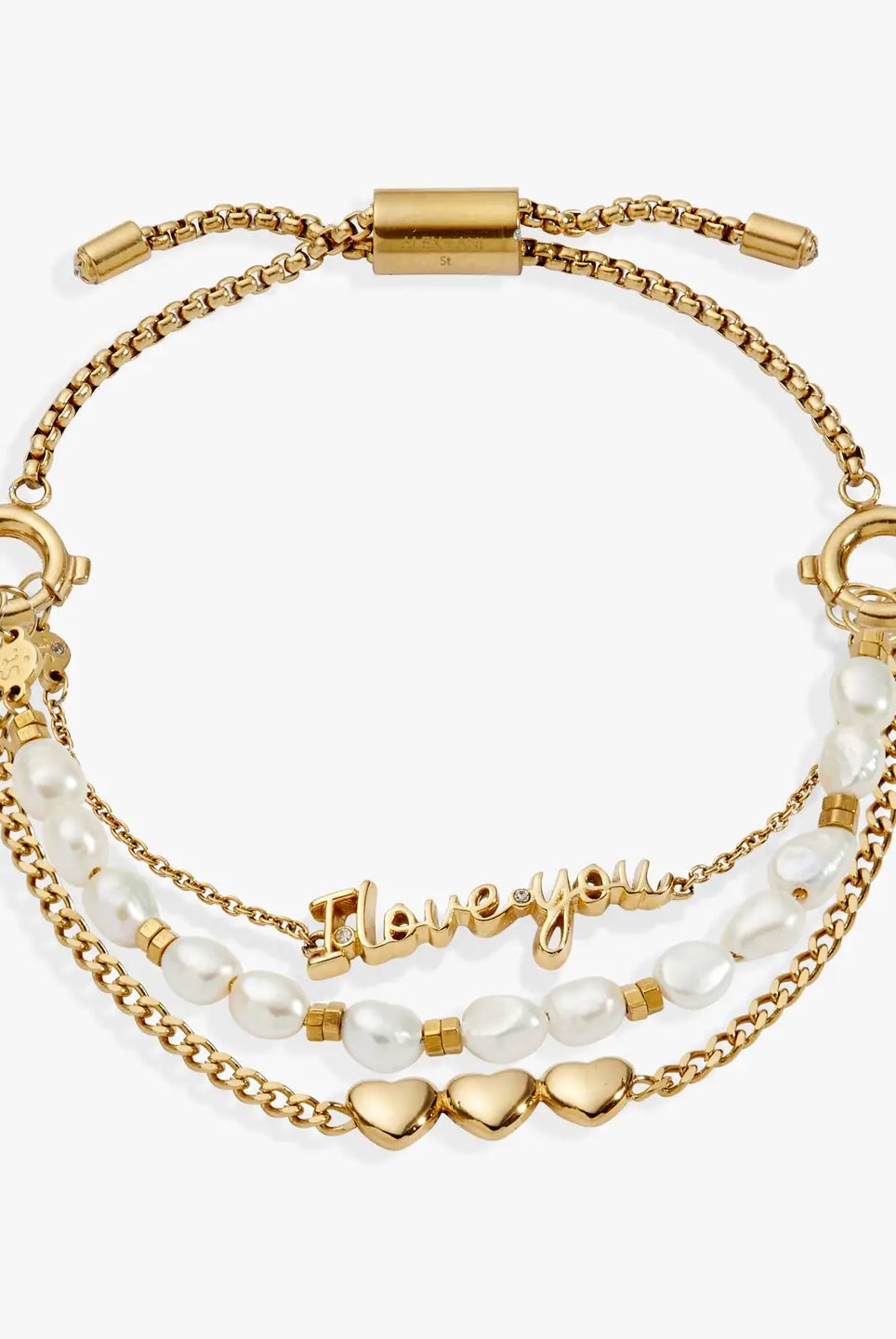 I Love You 'home Is Where the Heart Is' Stranded Pearl Bracelet Set-Bracelets-Dear Me Southern Boutique, located in DeRidder, Louisiana