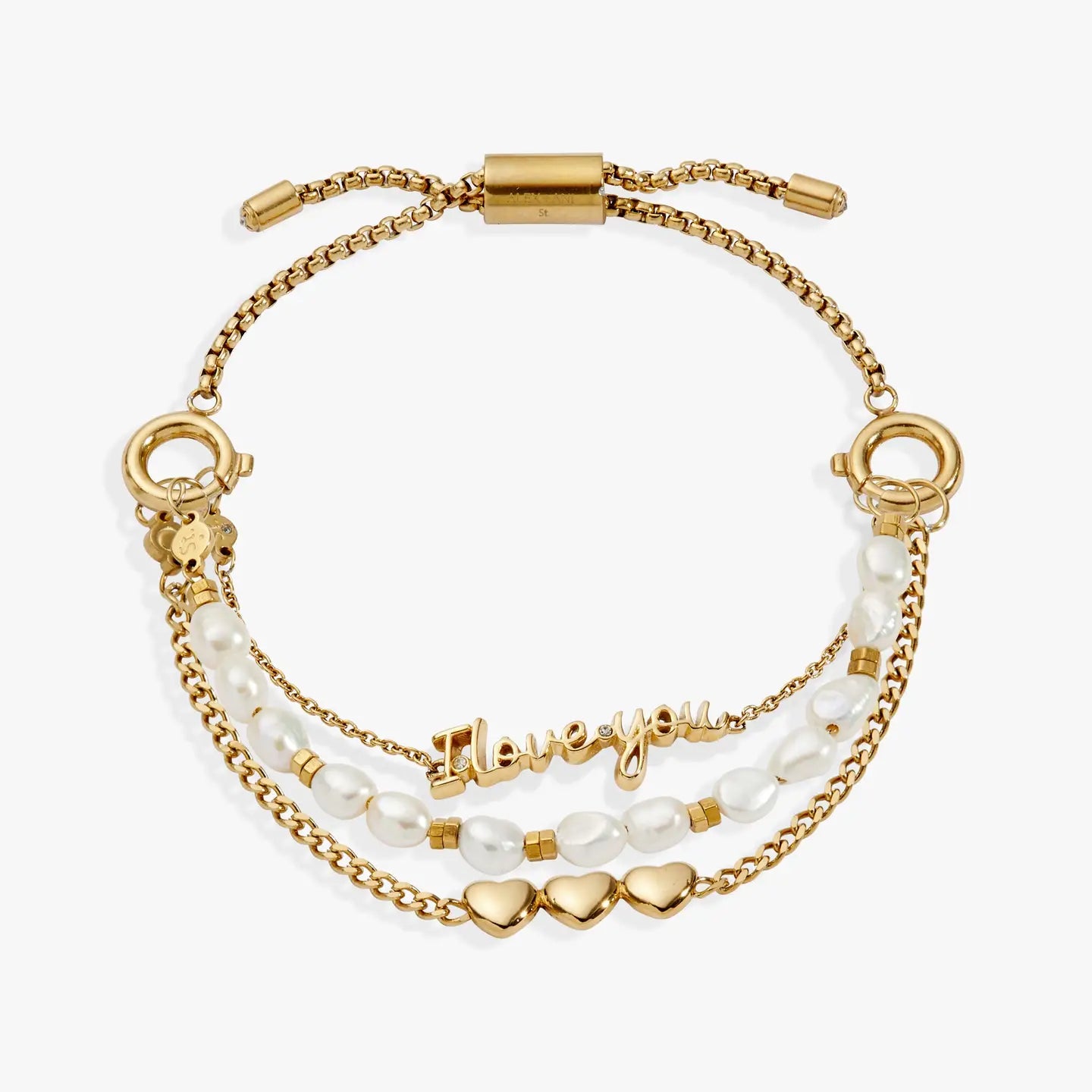 I Love You 'home Is Where the Heart Is' Stranded Pearl Bracelet Set-Bracelets-Dear Me Southern Boutique, located in DeRidder, Louisiana