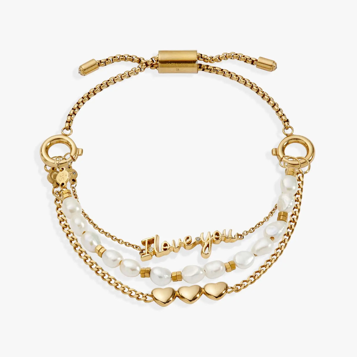 I Love You 'home Is Where the Heart Is' Stranded Pearl Bracelet Set-Jewelry - Bracelets-Dear Me Southern Boutique, located in DeRidder, Louisiana
