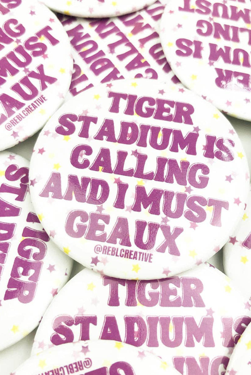 I Must Geaux - Game Day Button-Dear Me Southern Boutique, located in DeRidder, Louisiana