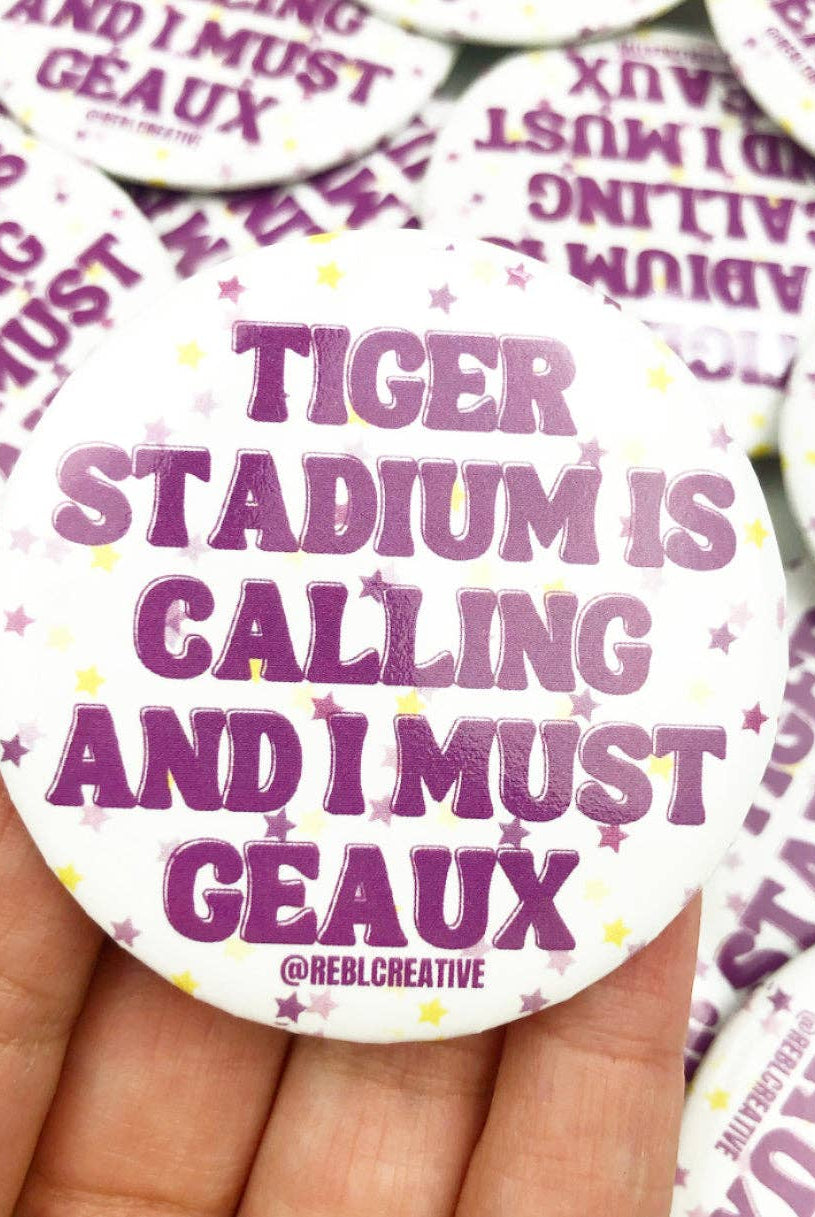 I Must Geaux - Game Day Button-Dear Me Southern Boutique, located in DeRidder, Louisiana