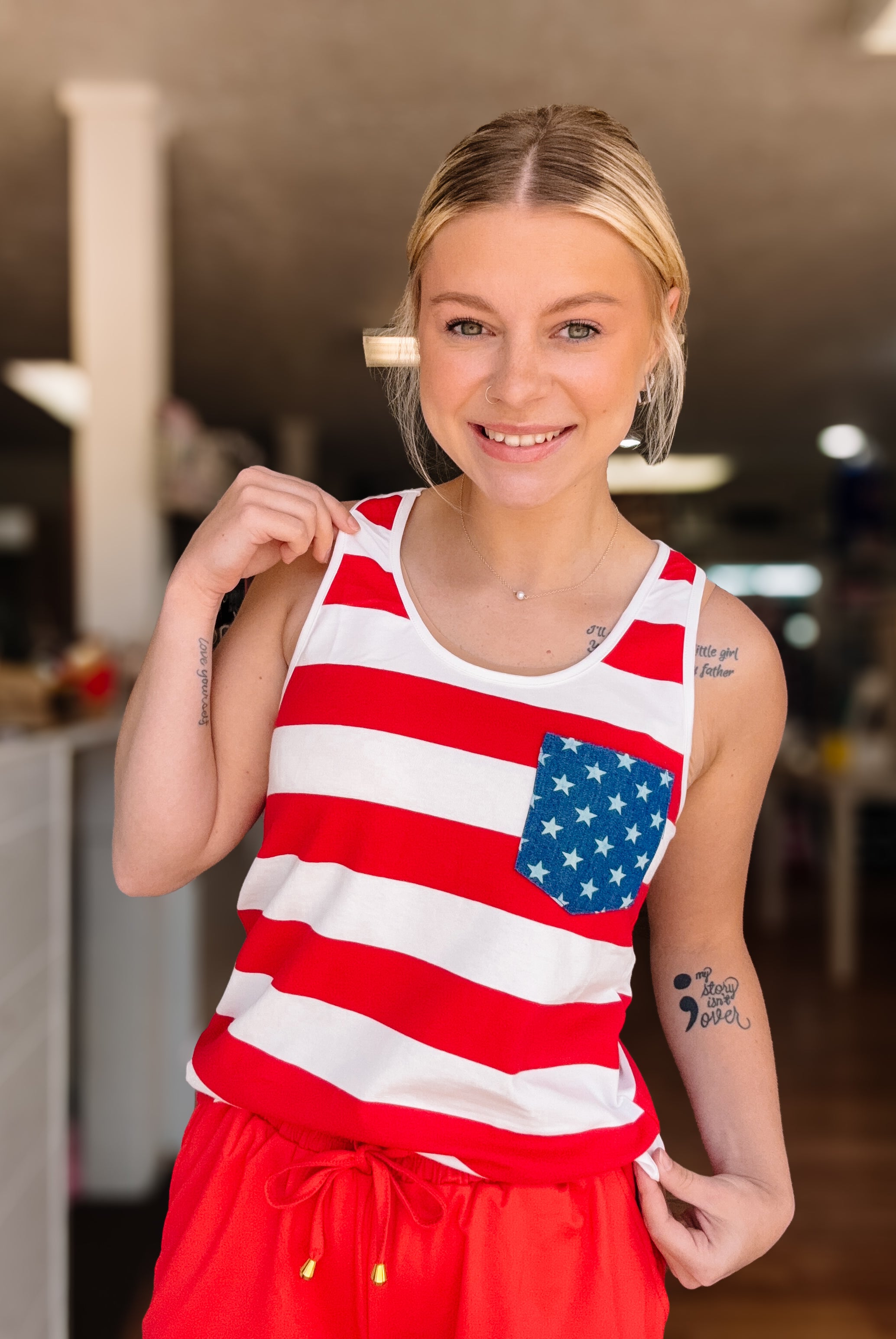 Miss Americana Tank-Tank Tops-Dear Me Southern Boutique, located in DeRidder, Louisiana