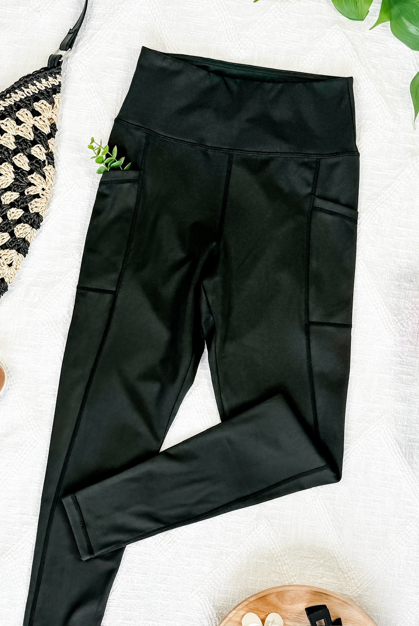 IN STOCK Athleisure Leggings - Black-Leggings-Dear Me Southern Boutique, located in DeRidder, Louisiana