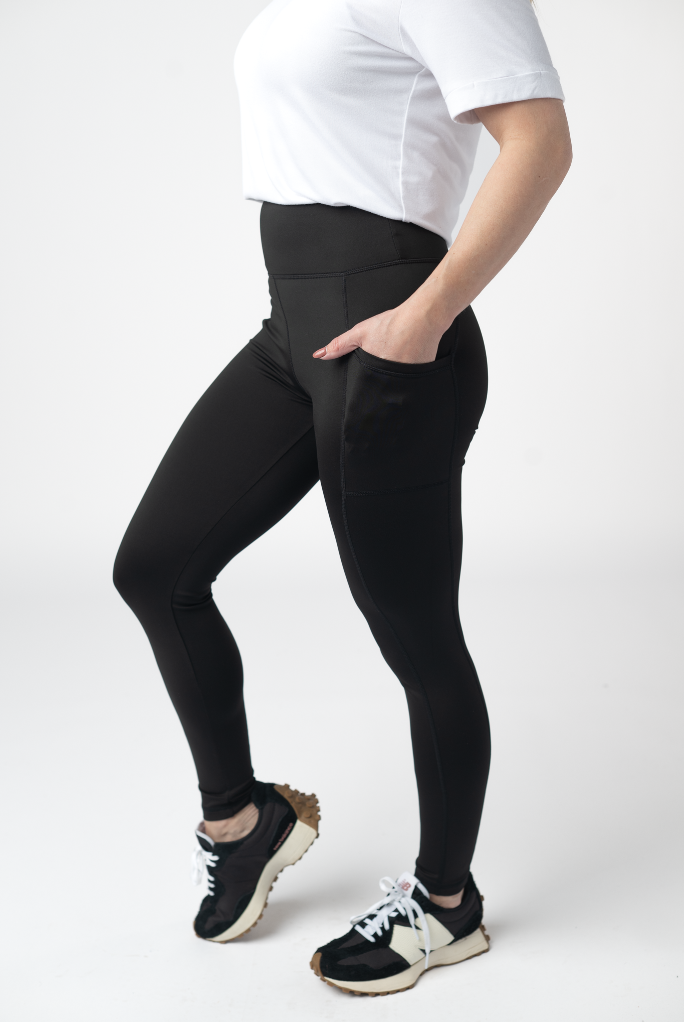 IN STOCK Athleisure Leggings - Black-Leggings-Dear Me Southern Boutique, located in DeRidder, Louisiana