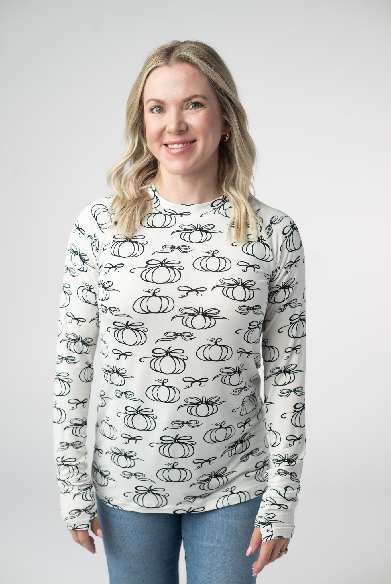 IN STOCK Blair Long Sleeve Top - Classic Pumpkins-Tops-Dear Me Southern Boutique, located in DeRidder, Louisiana