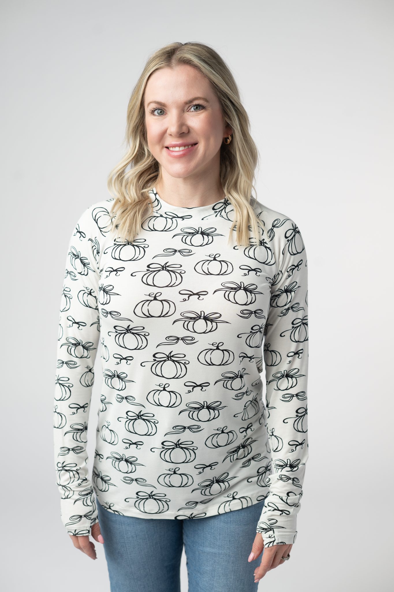IN STOCK Blair Long Sleeve Top - Classic Pumpkins-Tops-Dear Me Southern Boutique, located in DeRidder, Louisiana