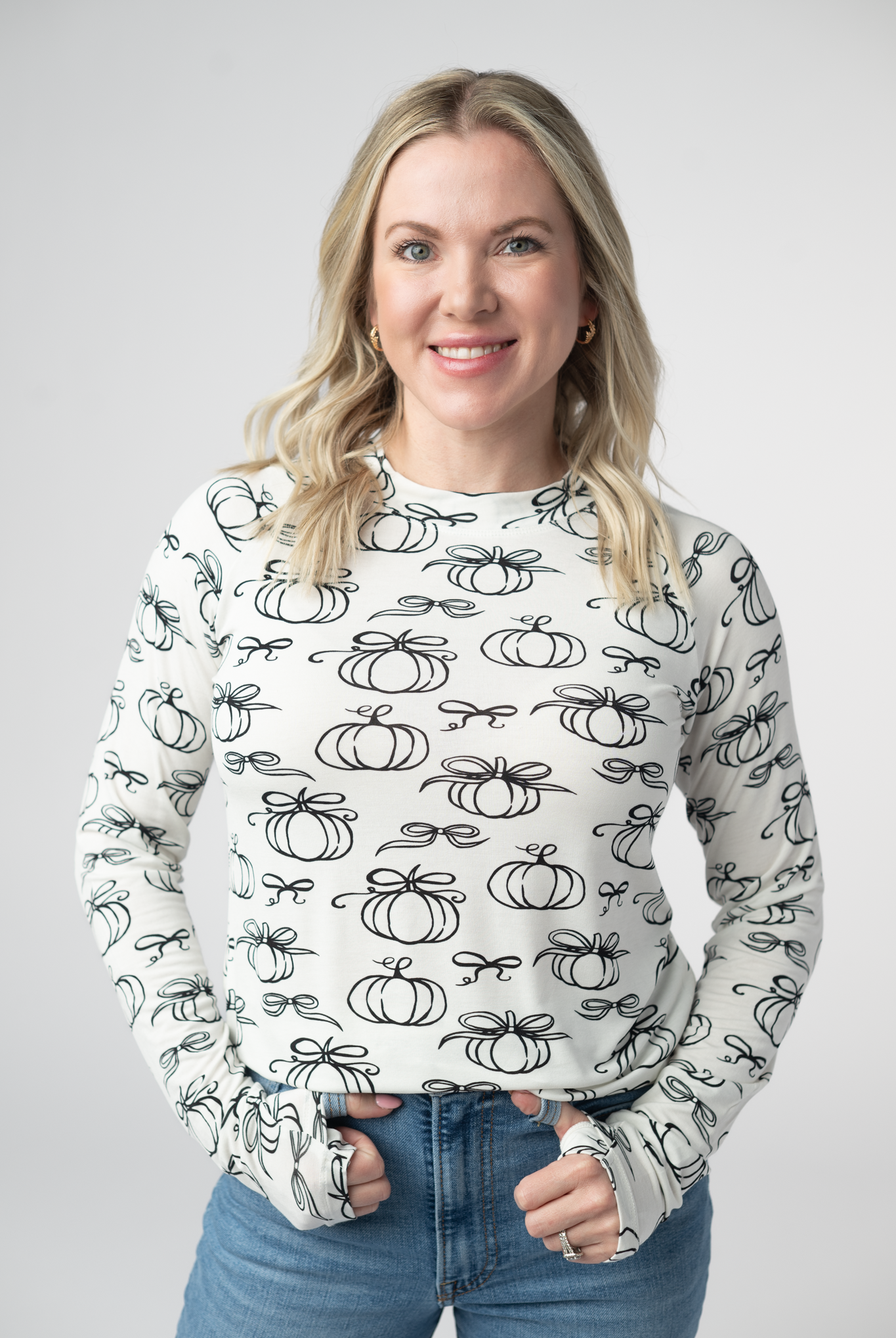 IN STOCK Blair Long Sleeve Top - Classic Pumpkins-Tops-Dear Me Southern Boutique, located in DeRidder, Louisiana