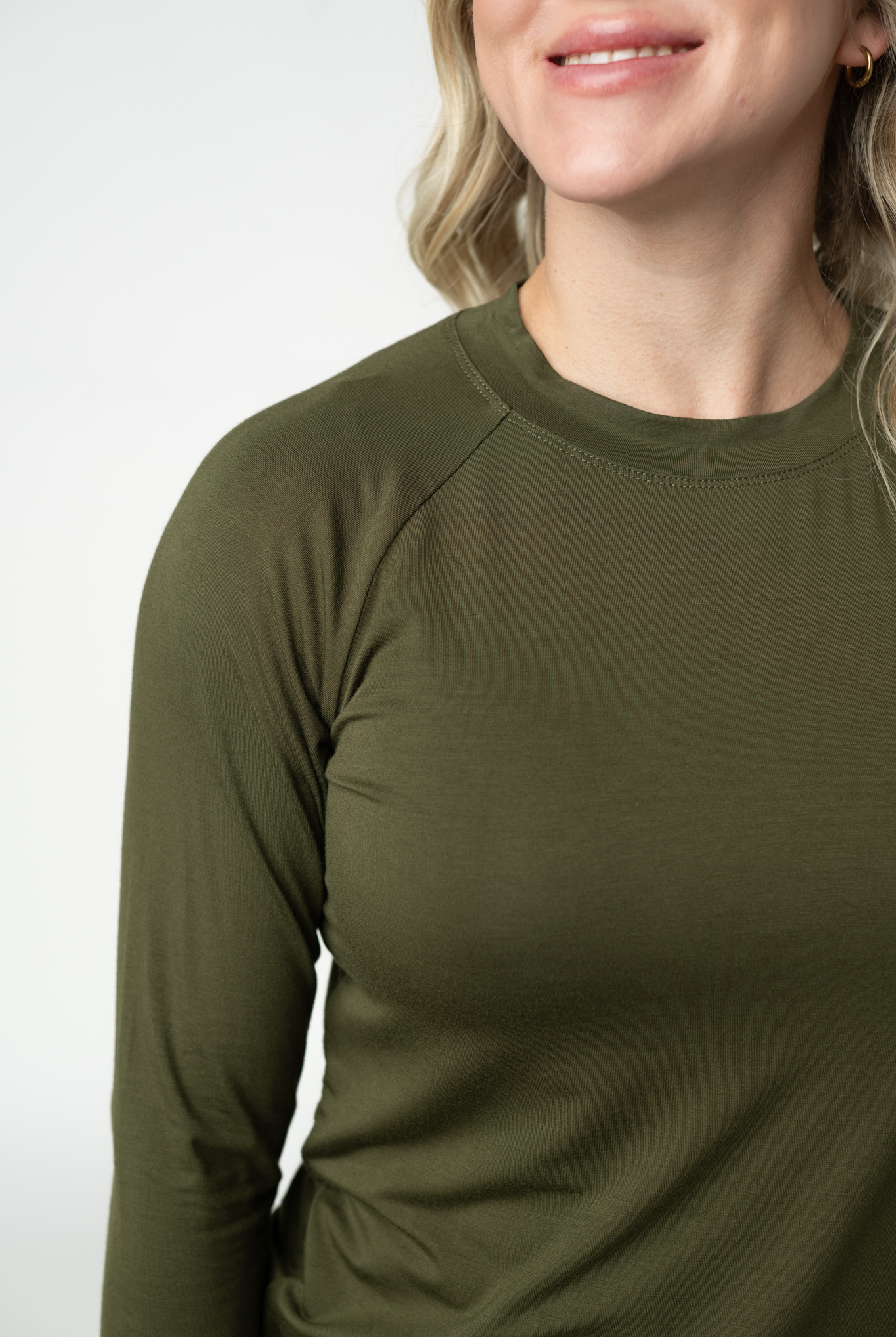 IN STOCK Blair Long Sleeve Top - Dark Olive-Tops-Dear Me Southern Boutique, located in DeRidder, Louisiana