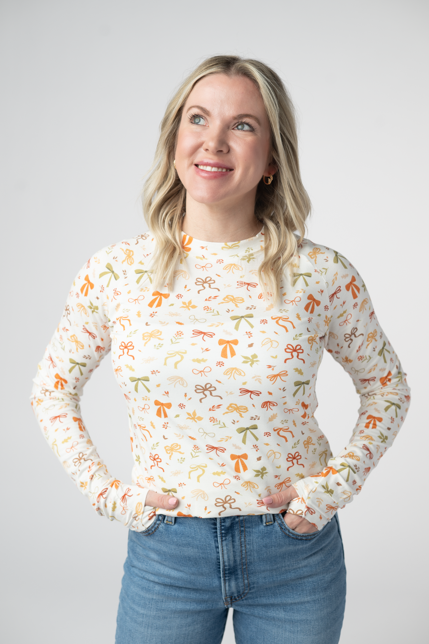 IN STOCK Blair Long Sleeve Top - Harvest Bows-Tops-Dear Me Southern Boutique, located in DeRidder, Louisiana