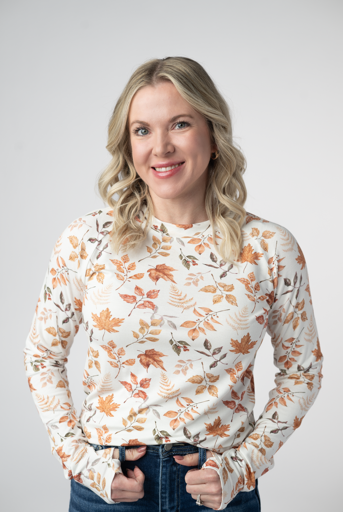 IN STOCK Blair Long Sleeve Top - Harvest Leaves-Tops-Dear Me Southern Boutique, located in DeRidder, Louisiana