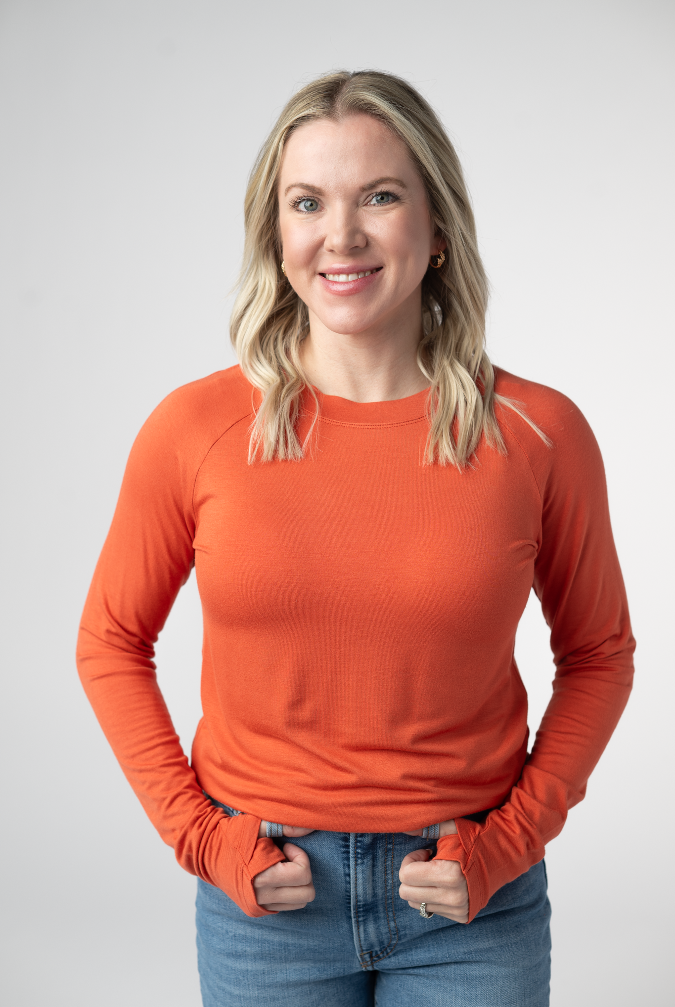 IN STOCK Blair Long Sleeve Top - Pumpkin-Tops-Dear Me Southern Boutique, located in DeRidder, Louisiana