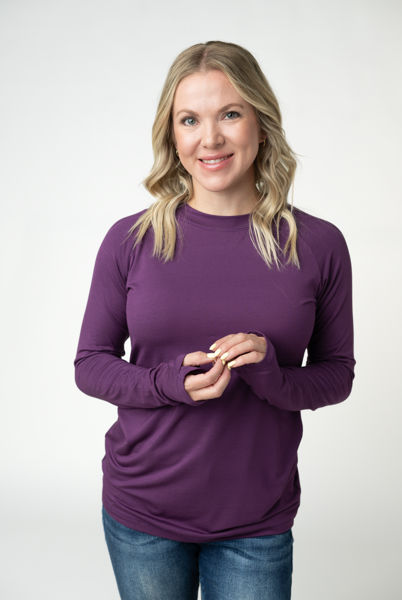 IN STOCK Blair Long Sleeve Top - Purple-Tops-Dear Me Southern Boutique, located in DeRidder, Louisiana