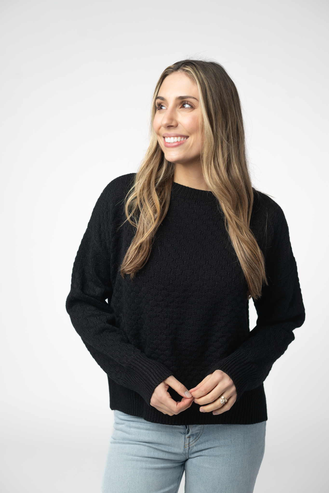 IN STOCK Gianna Pullover Sweater - Black-sweater-Dear Me Southern Boutique, located in DeRidder, Louisiana