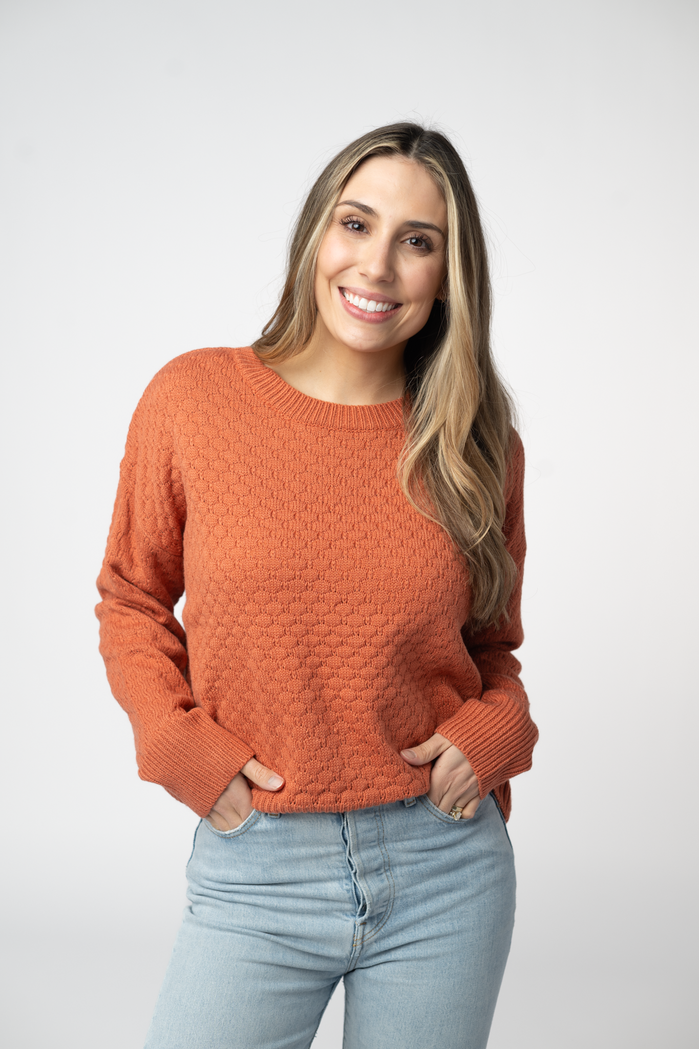 IN STOCK Gianna Pullover Sweater - Pumpkin-sweater-Dear Me Southern Boutique, located in DeRidder, Louisiana