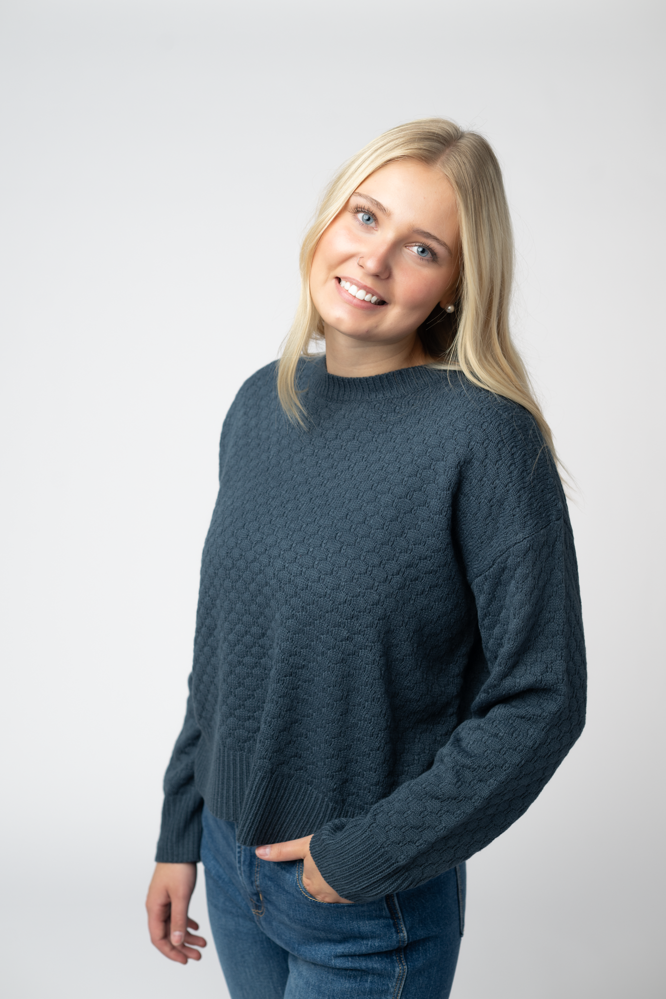 IN STOCK Gianna Pullover Sweater - Teal-sweater-Dear Me Southern Boutique, located in DeRidder, Louisiana
